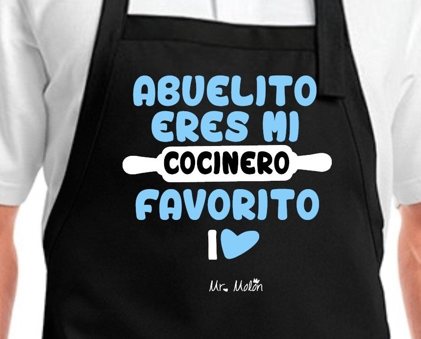 DELANTAL "ABUELITO ERES MI COCINERO FAVORITO"