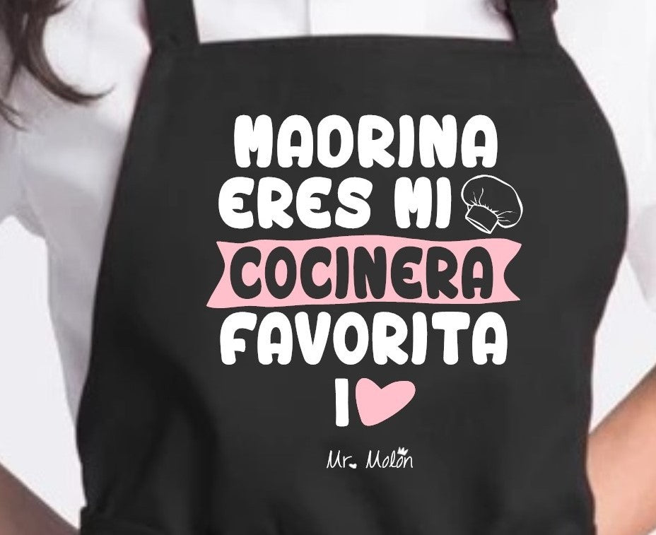 DELANTAL "MADRINA ERES MI COCINERA FAVORITA"