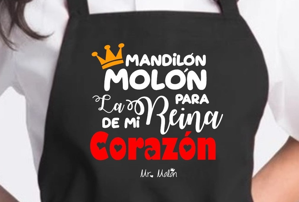 DELANTAL "REINA DE MI CORAZÓN"