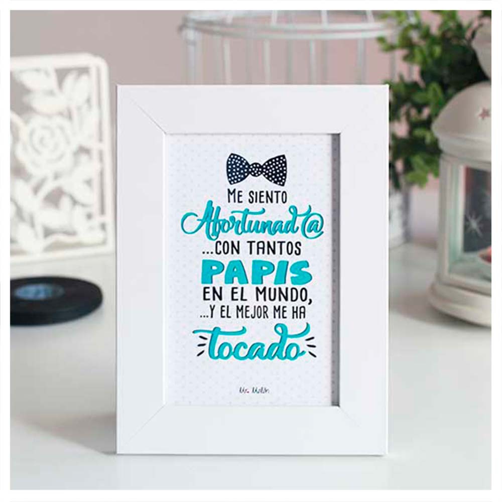 Marco + lámina "Papá afortunado"