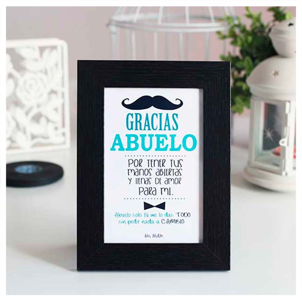 Marco + lámina "Gracias abuelo"