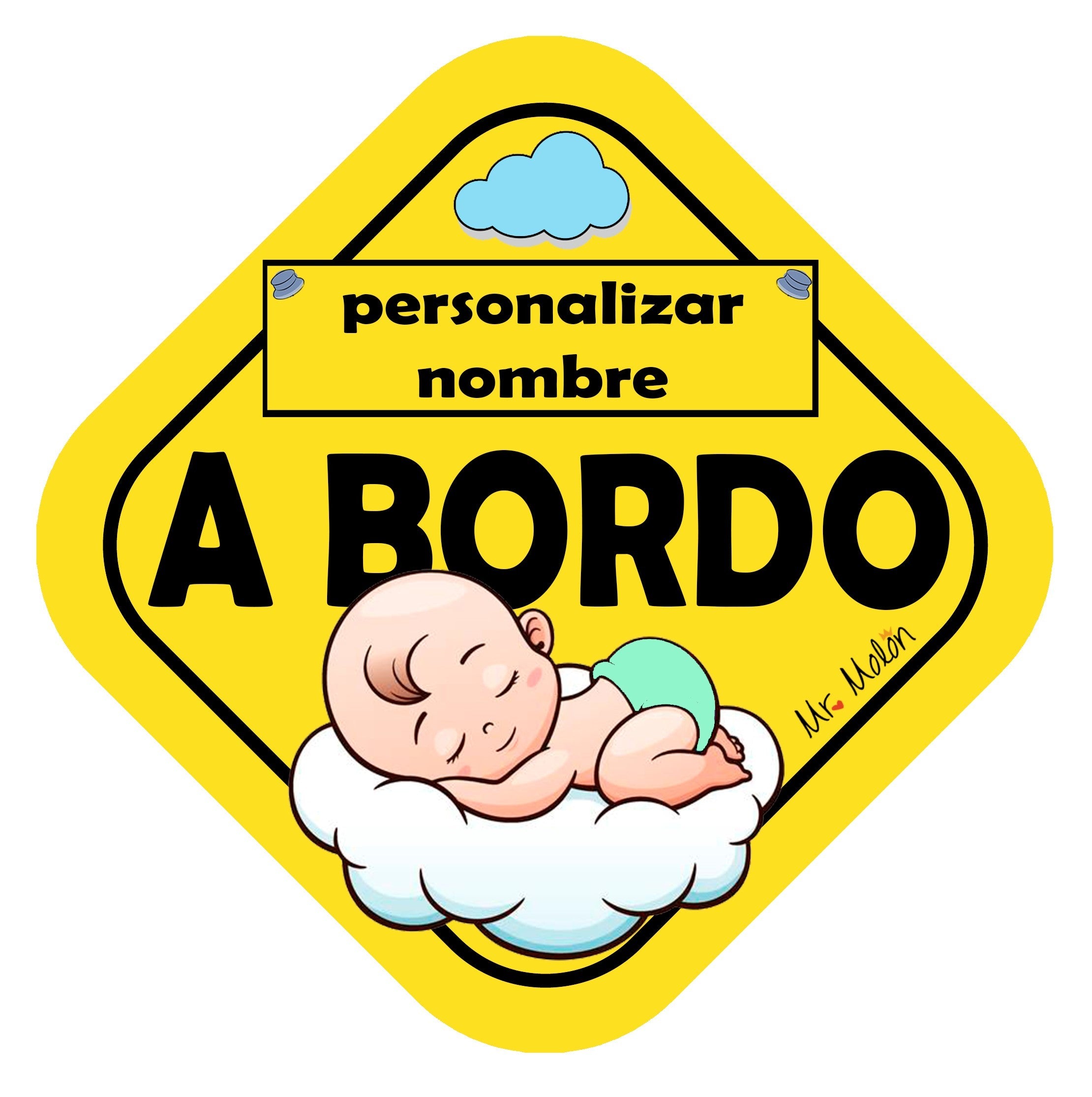 Placa para coche "Bebé a bordo"