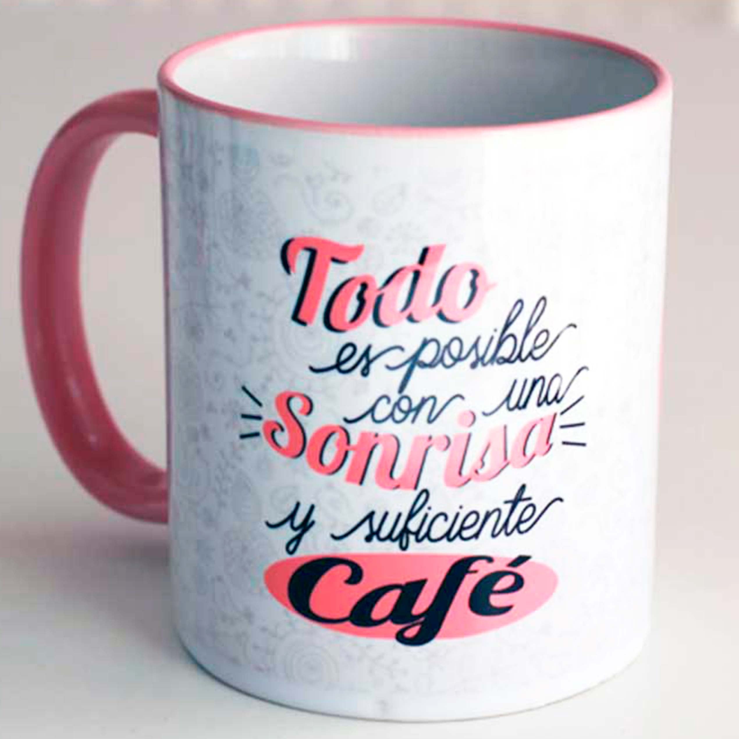 Taza positiva "Sonrisa y Café"