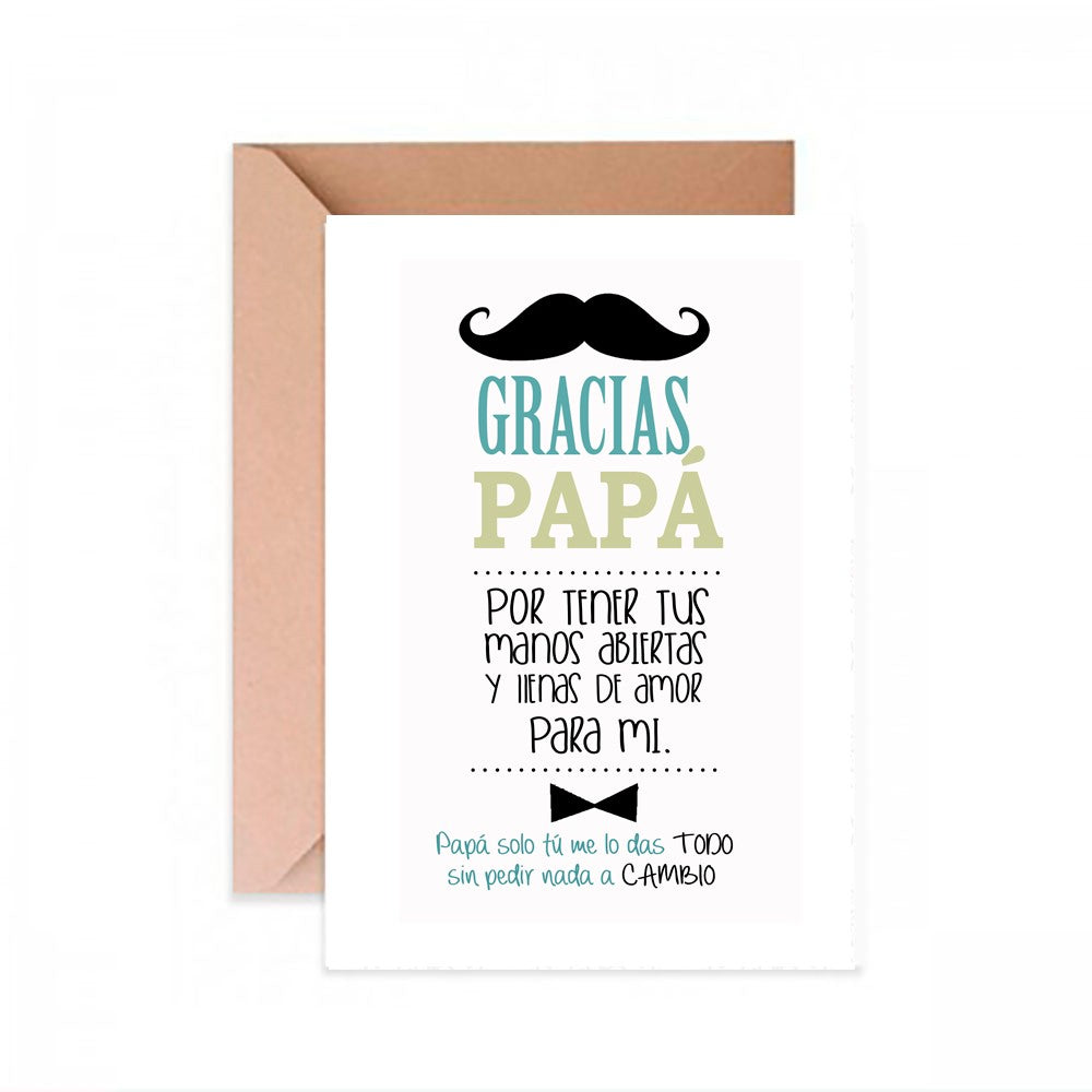Tarjeta "GRACIAS PAPÁ"