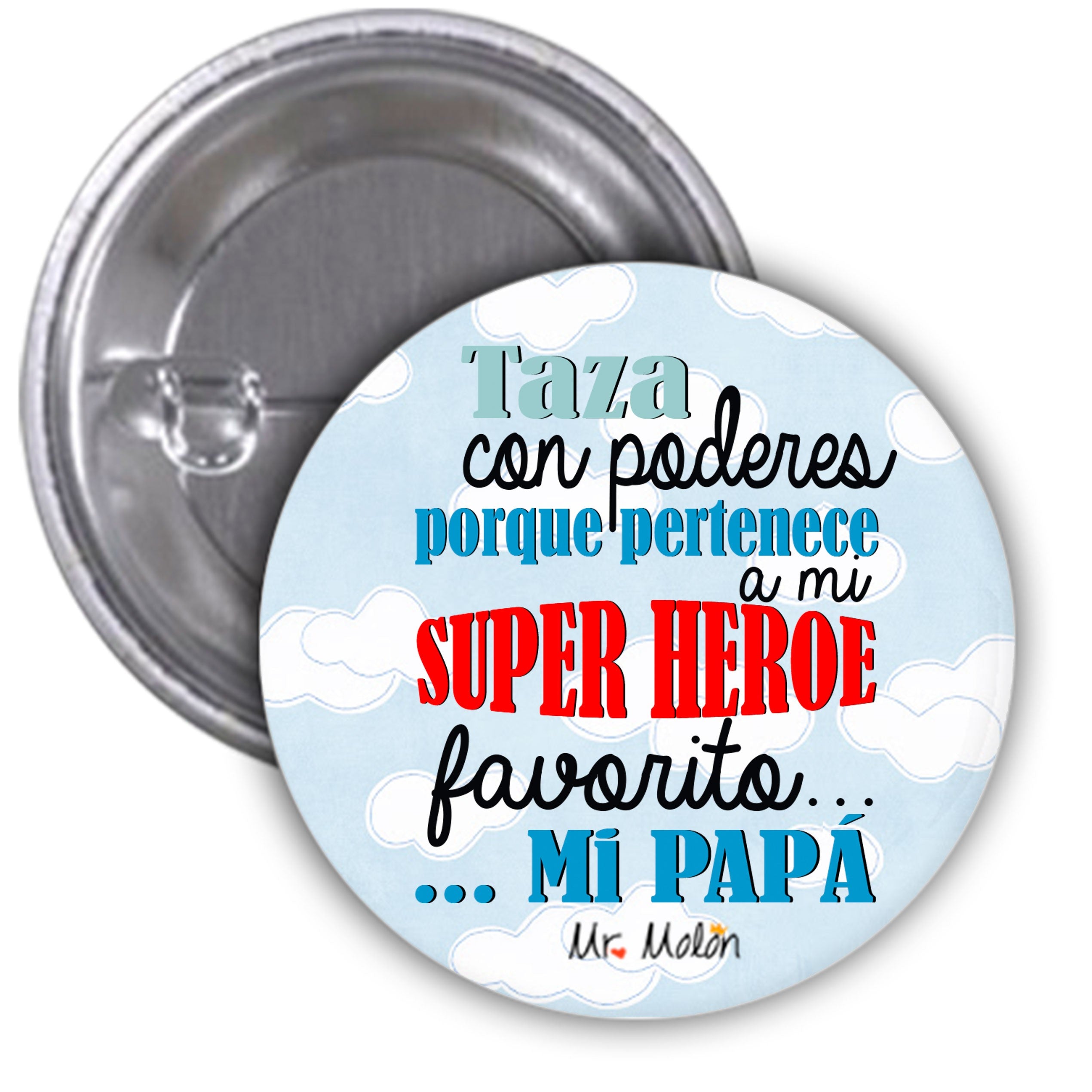 Chapa abrebotella o espejo "Super Papá"