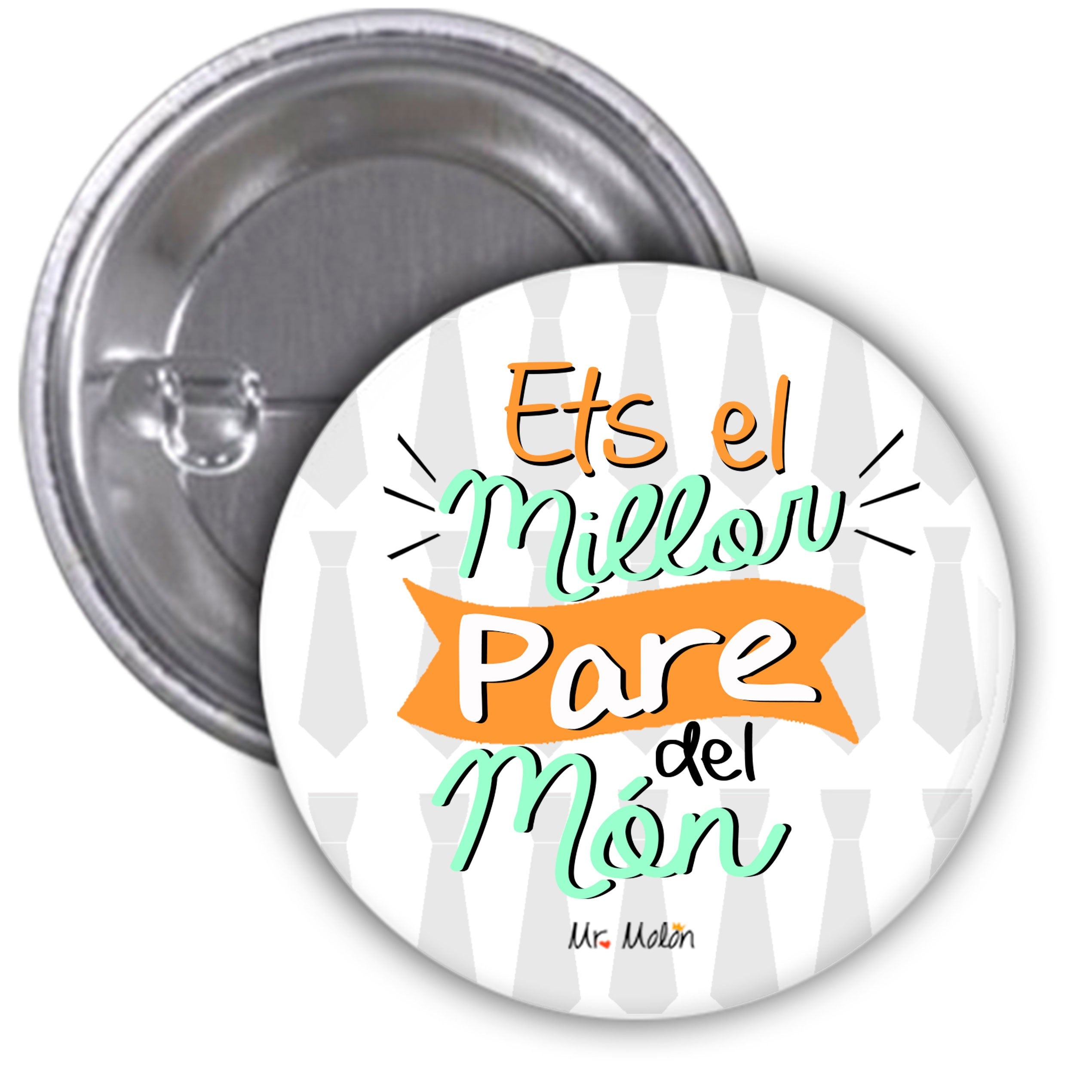 Chapa abrebotella o espejo "Mejor papá del mundo" catalán