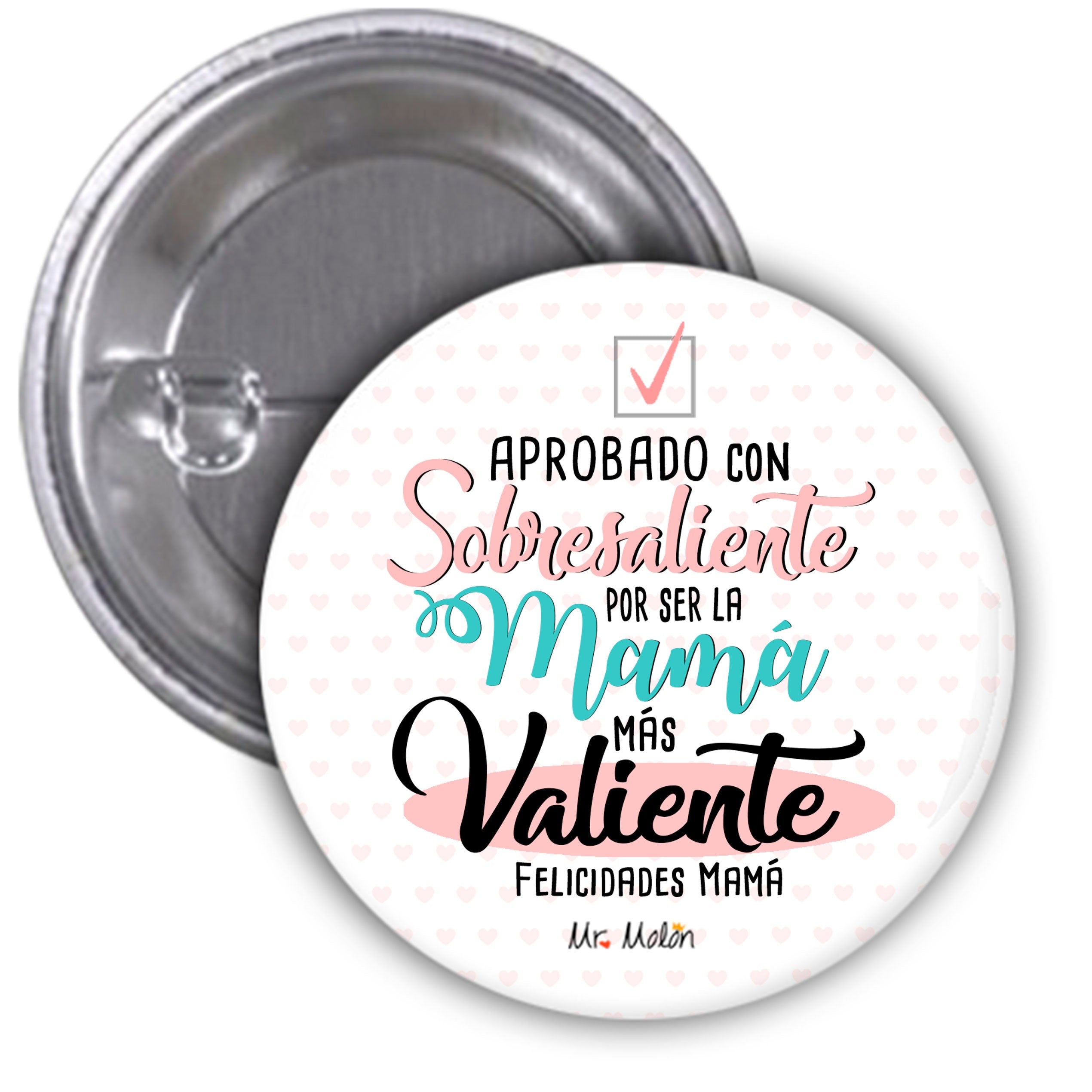 Chapa abre botella o espejo "Mamá aprobado con sobresaliente"