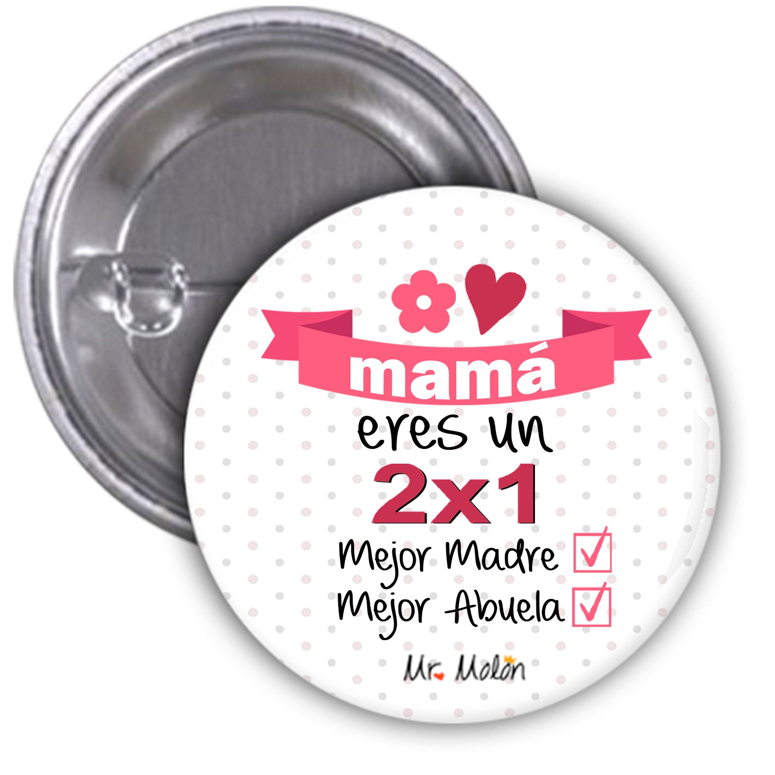 Chapa abrebotella o espejo "Mamá 2x1"