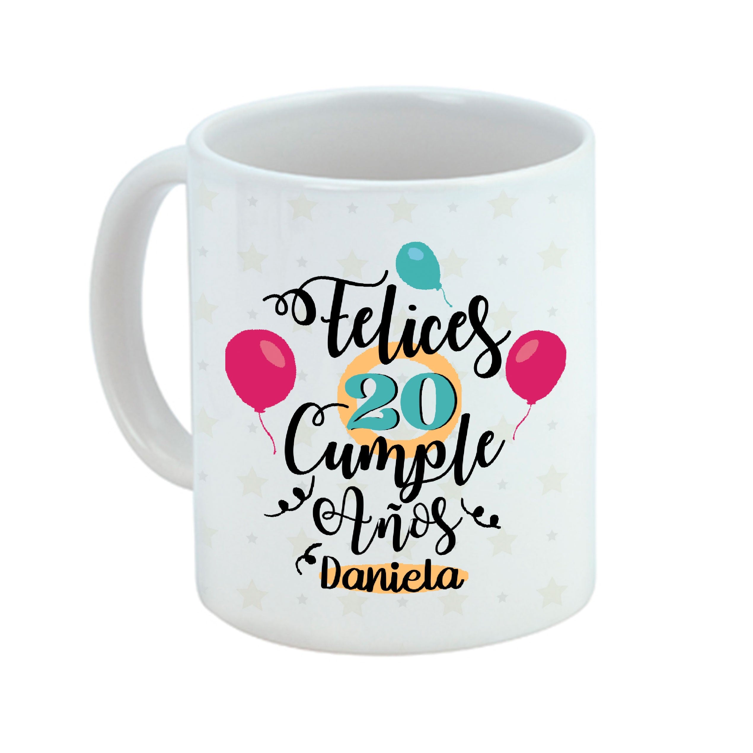 Taza cumpleaños "personalizable nombre y número"