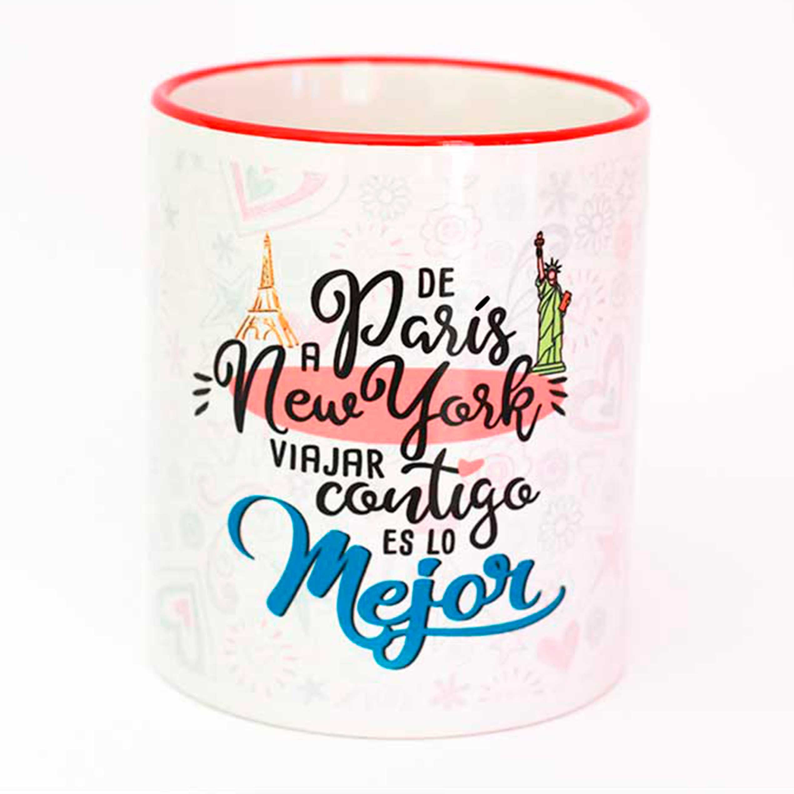 Taza "DE PARÍS A NEW YORK"
