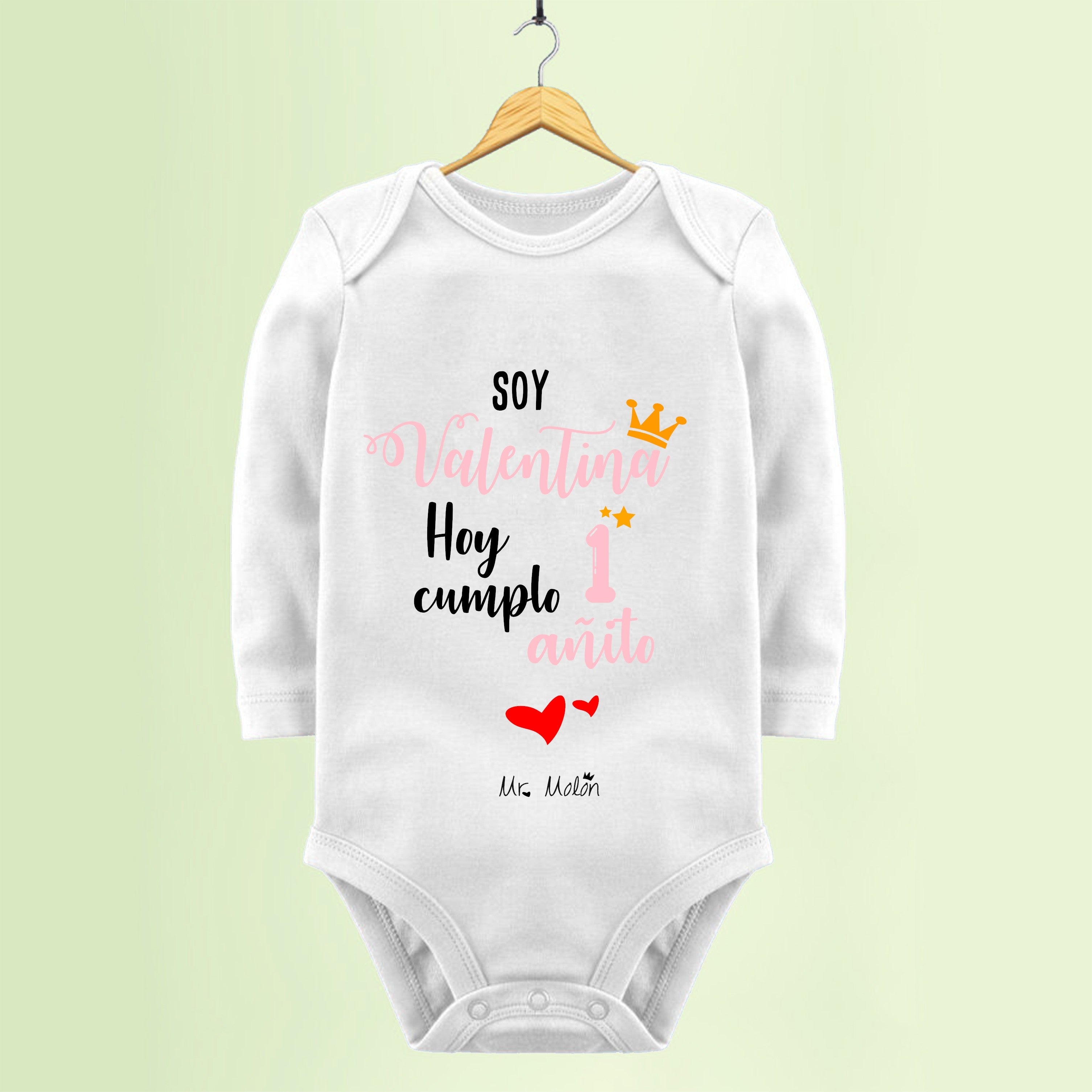 Body personaliado Cumple con edad y con nombre