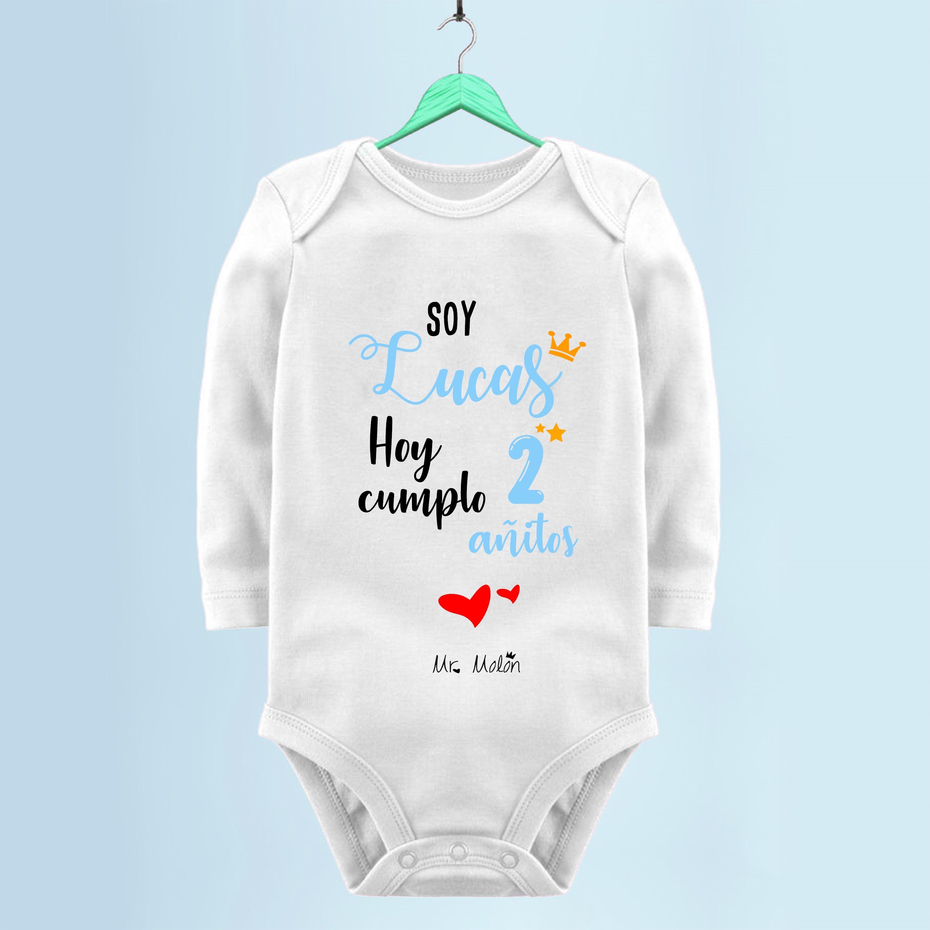 Body personaliado Cumple con edad y con nombre