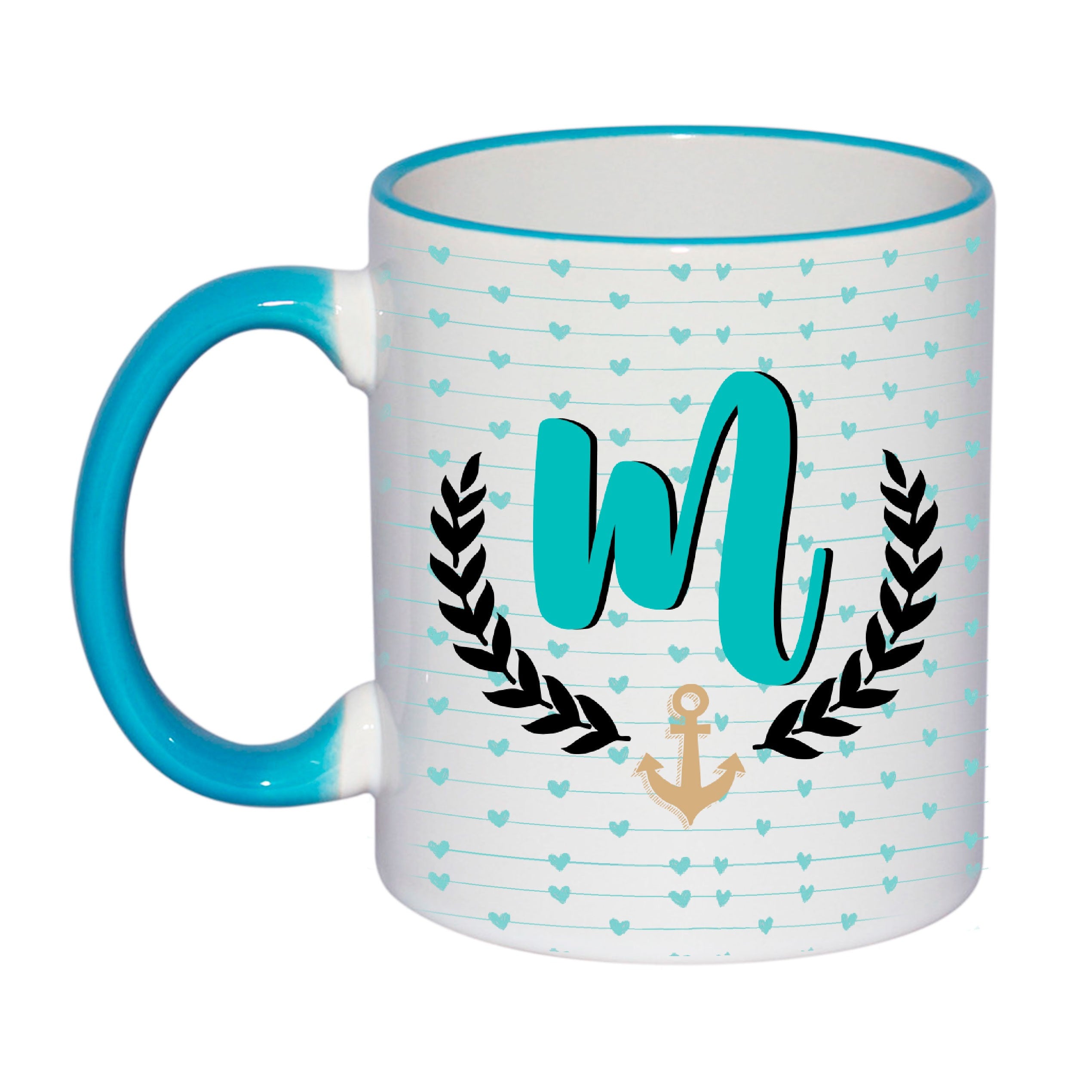 Taza personalizada para él " Nombre y letra"