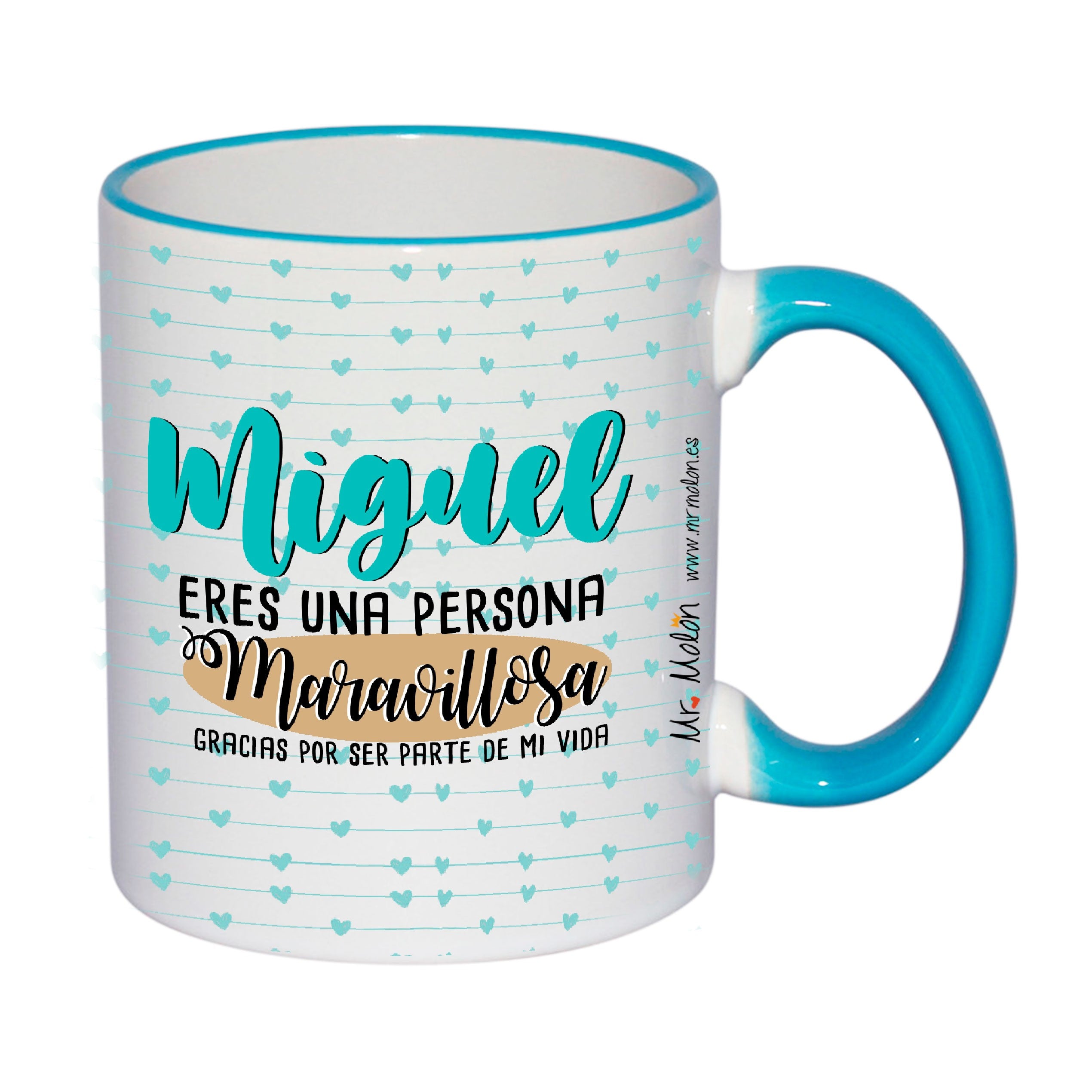 Taza personalizada para él " Nombre y letra"