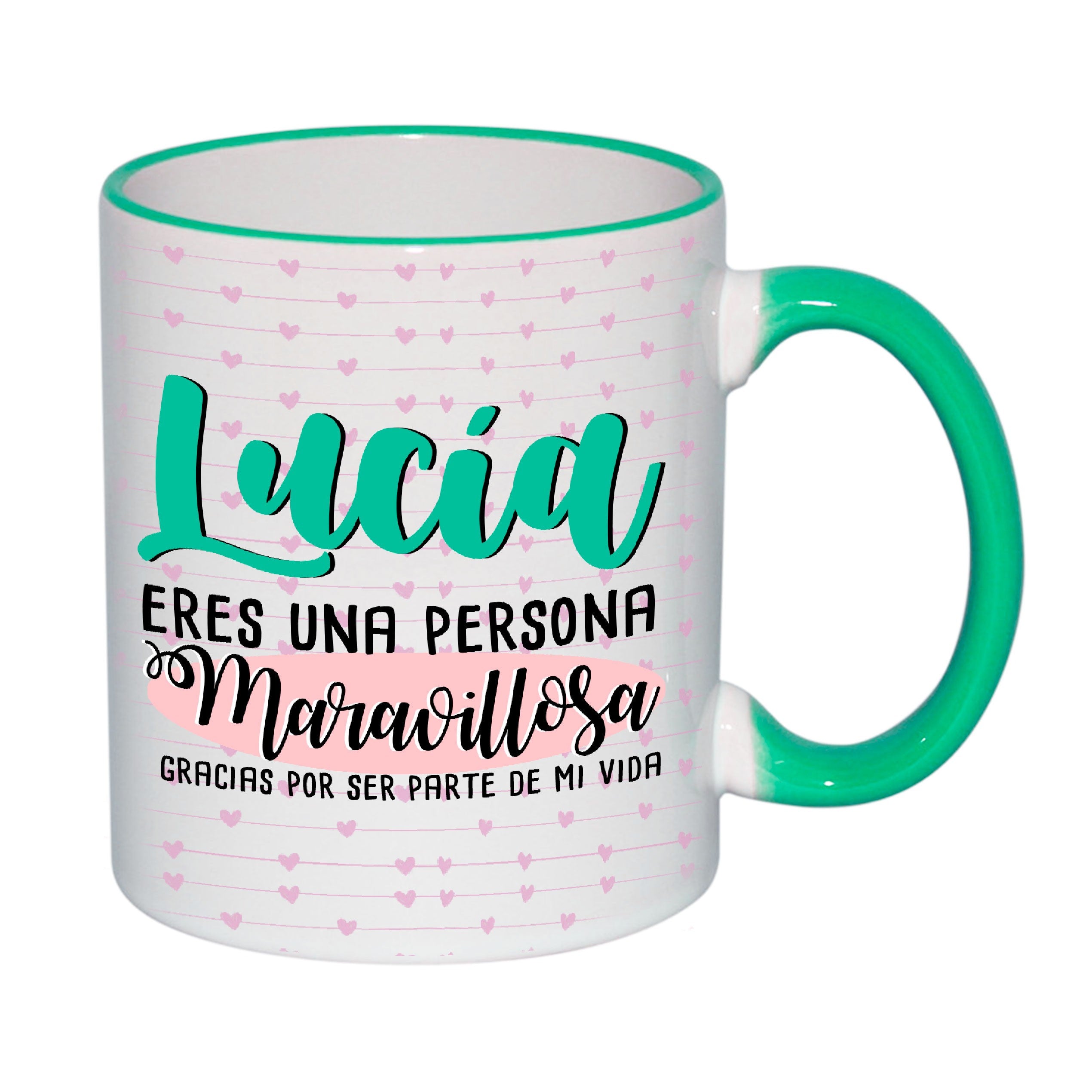 Taza personalizada para ella " Nombre y letra"