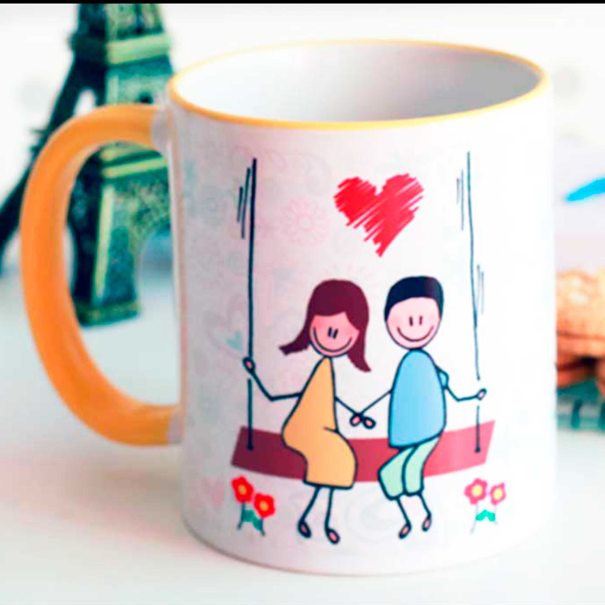 Taza "DE REPENTE ME HABLASTE Y PUM, SONREÍ"