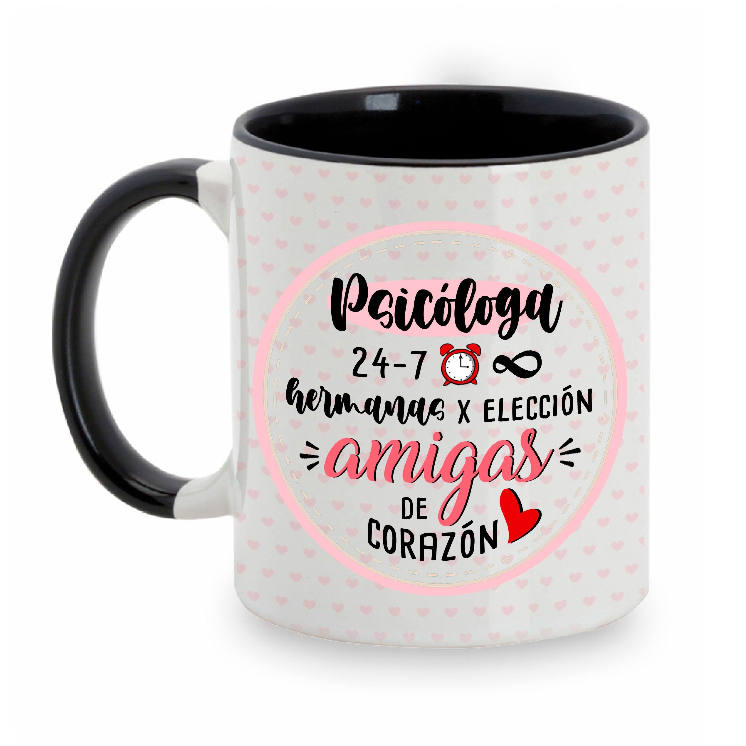 Taza amiga "Psicóloga y hermana"