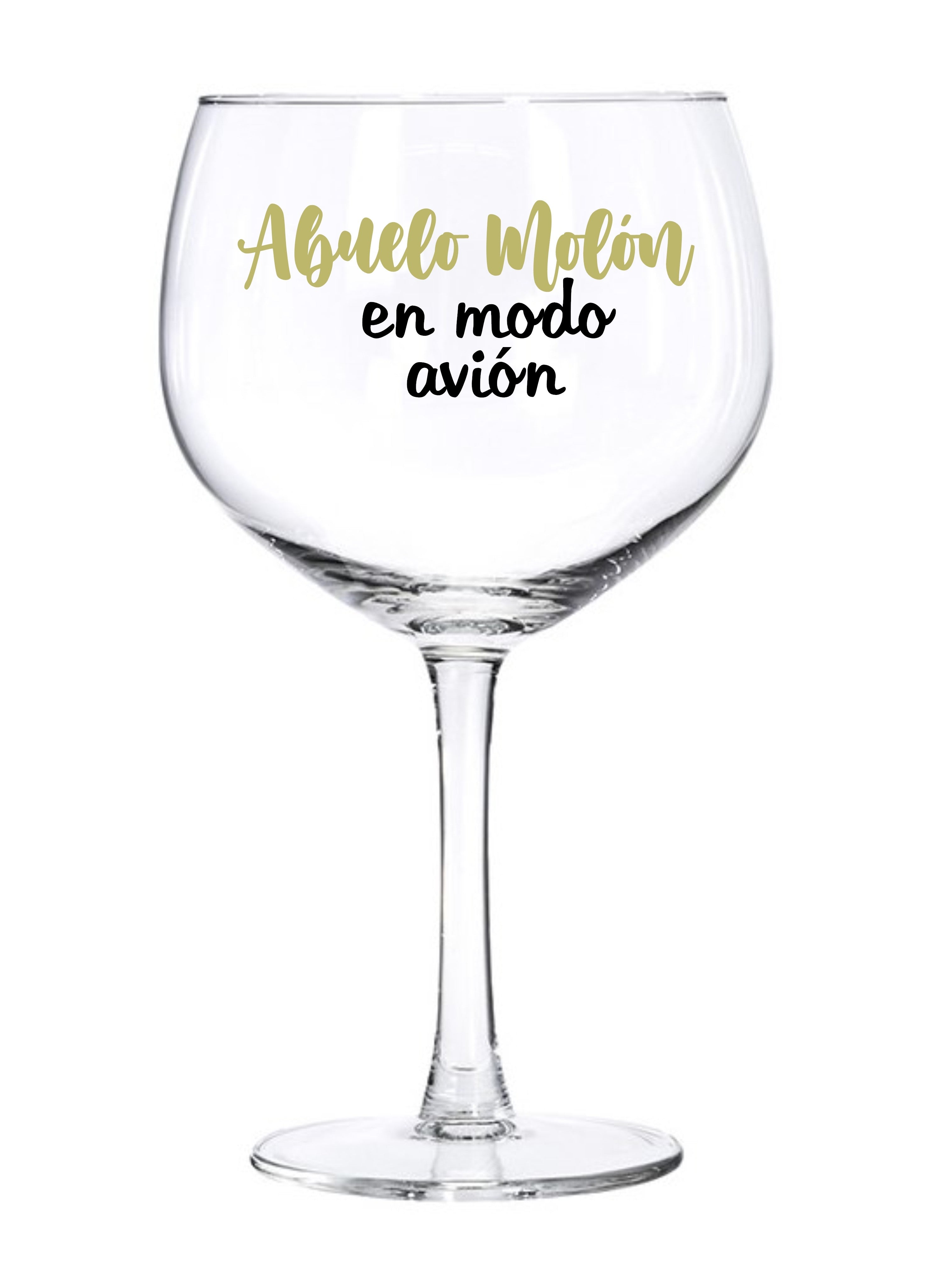 Copa de Gin Tonic "ABUELO MOLÓN EN MODO AVIÓN"