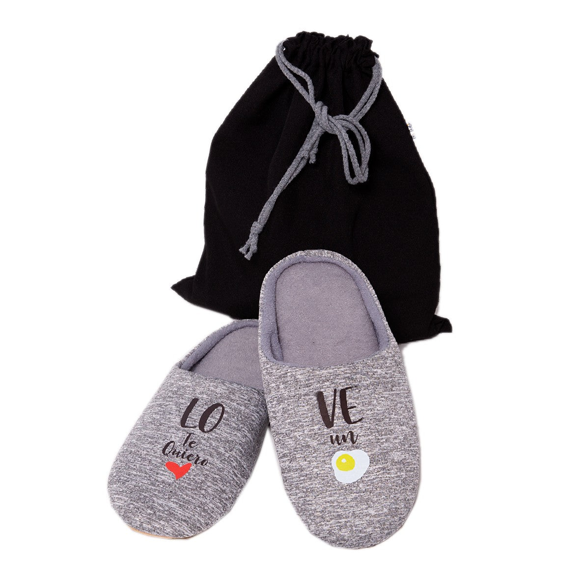 Zapatos de andar por casa "LOVE Te quiero un huevo"