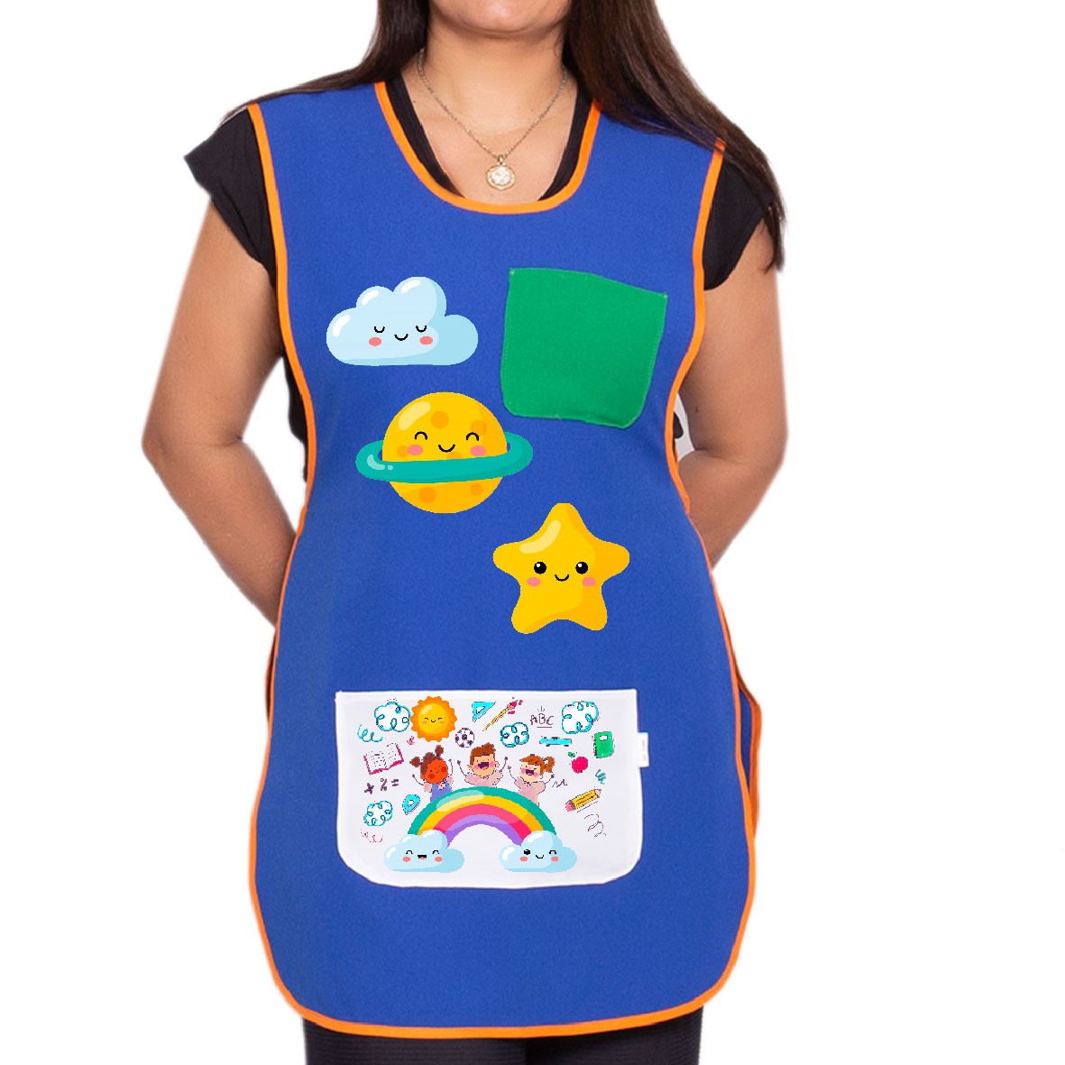 Delantal de maestra infantil "Espacio"
