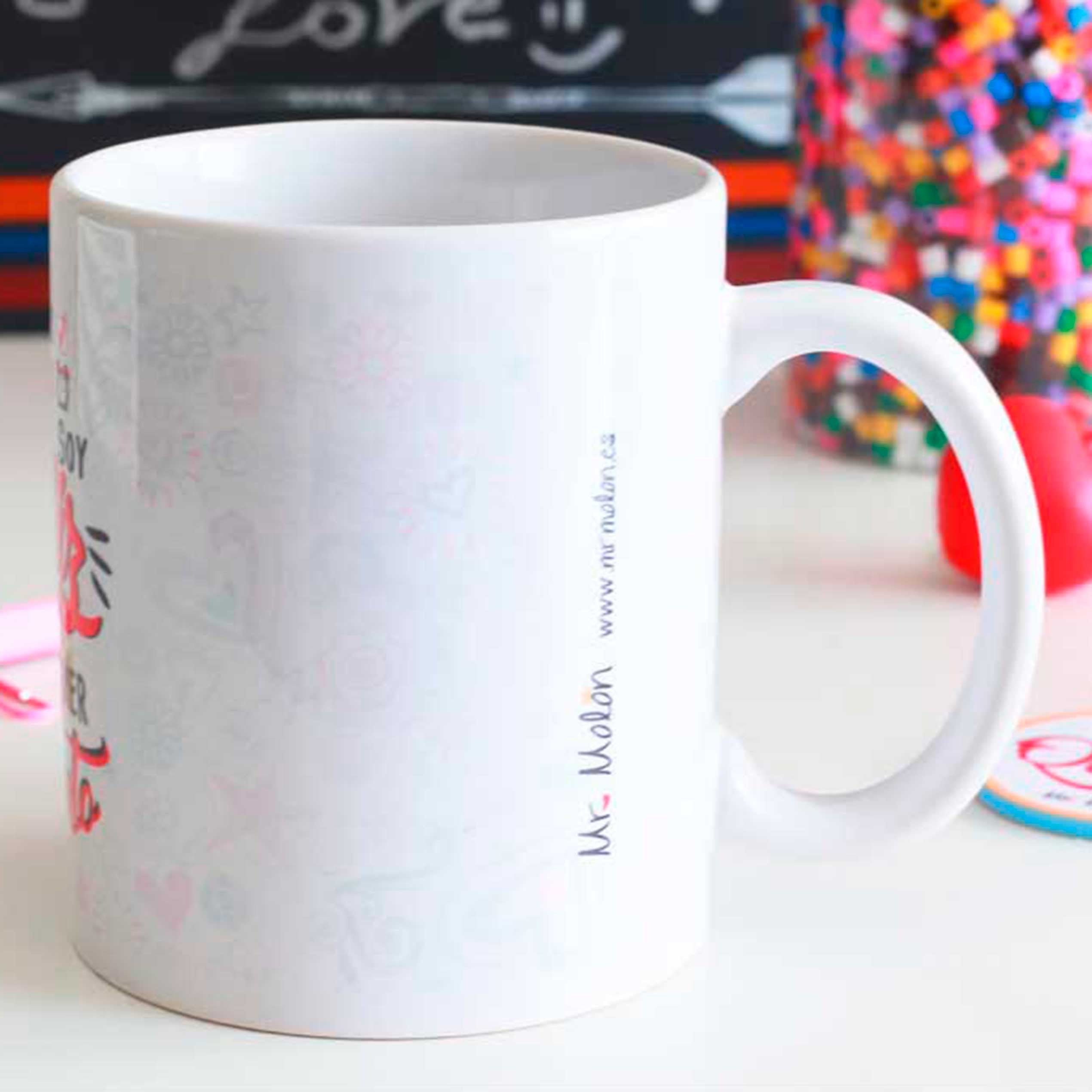 Taza "SIN PLANES SIN TIEMPO, FELIZ CONTIGO EN CUALQUIER MOMENTO"