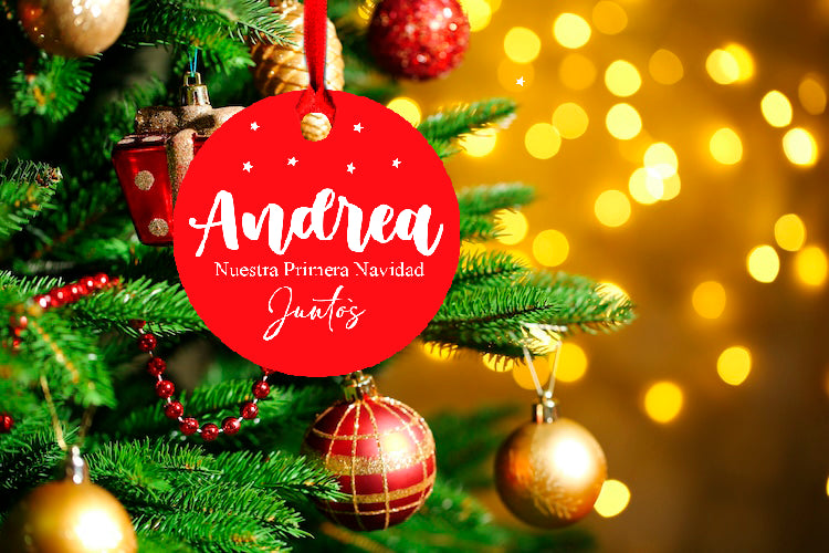 Adorno navidad personalizada Primera navidad juntos nombre