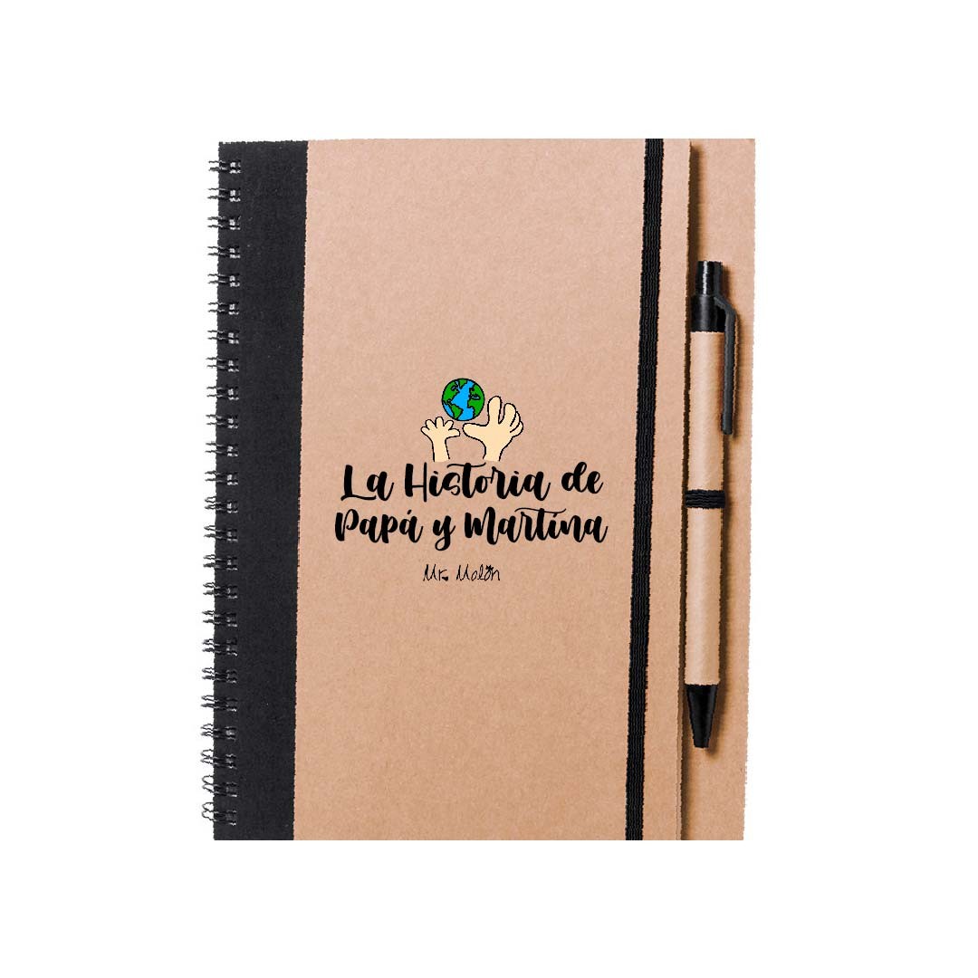 Libreta con bolígrafo personalizado "Las historias de Papá y...