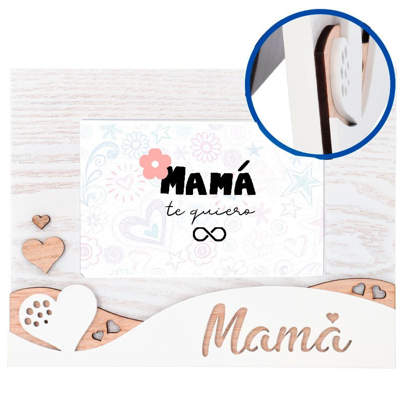 Marco + lámina 3D Mamá te quiero infinito.