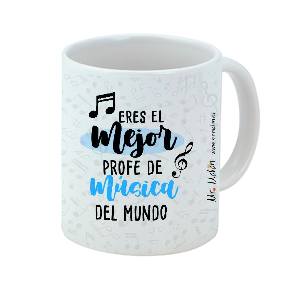 Taza Profe de música "La vida con música suena mejor"
