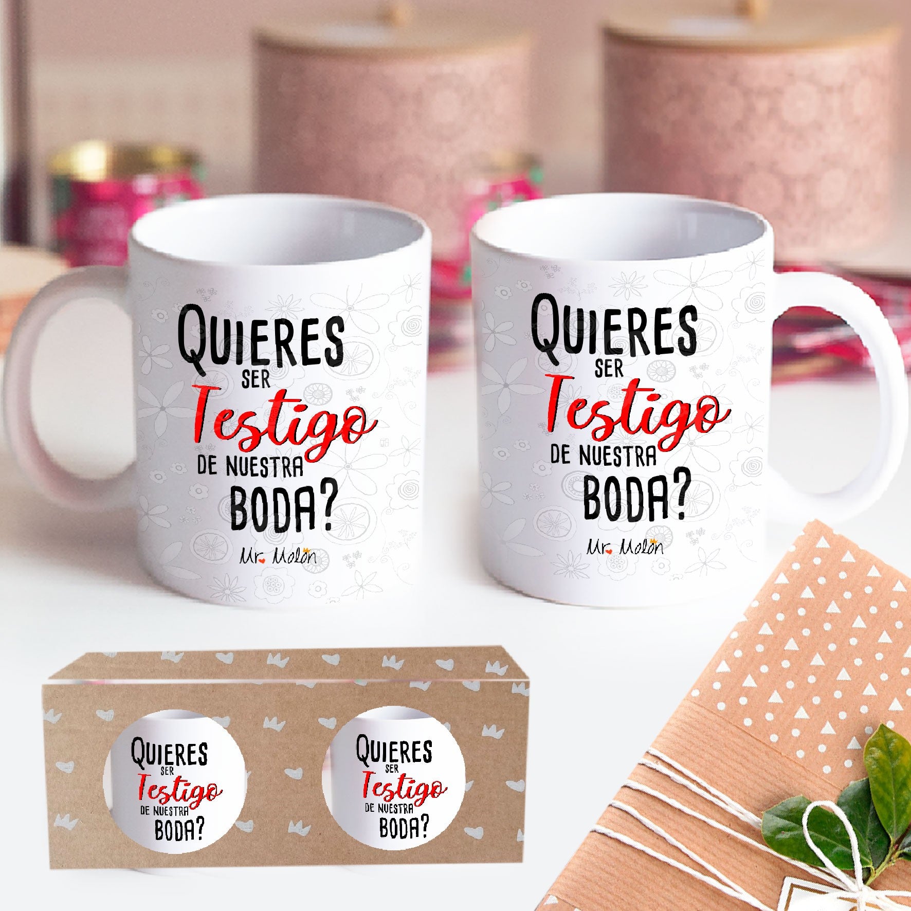 Taza Dúo: Quieres ser mi testigo de boda?