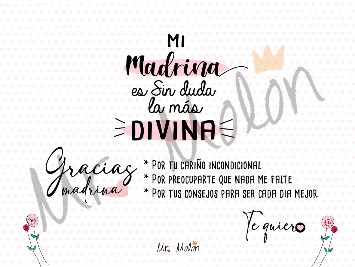 Maxi lamina "Madrina divina"