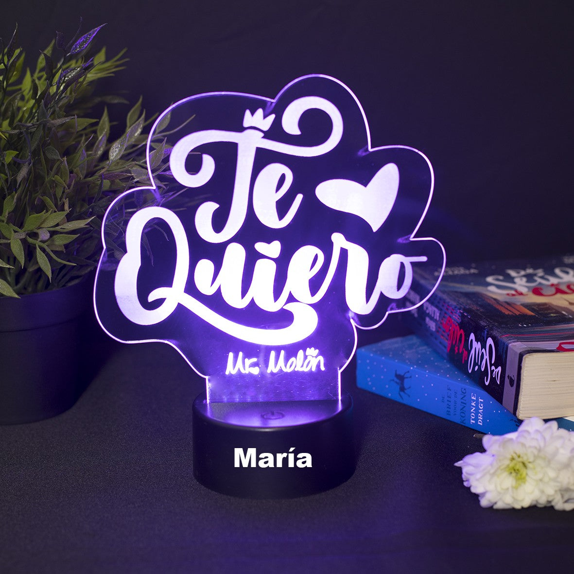 Lámpara Led Te quiero (personalizada)