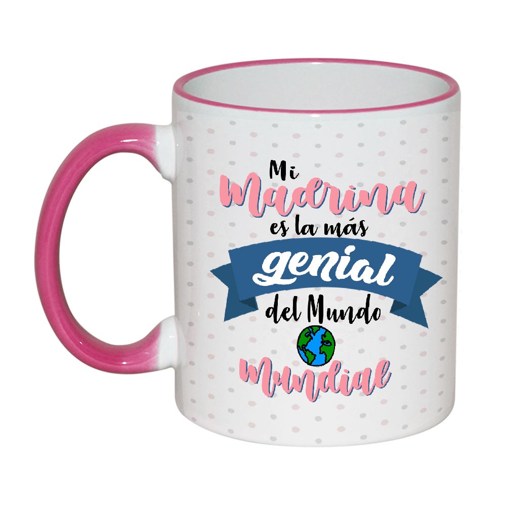 Taza Mi madrina es la mas genial del mundo mundial