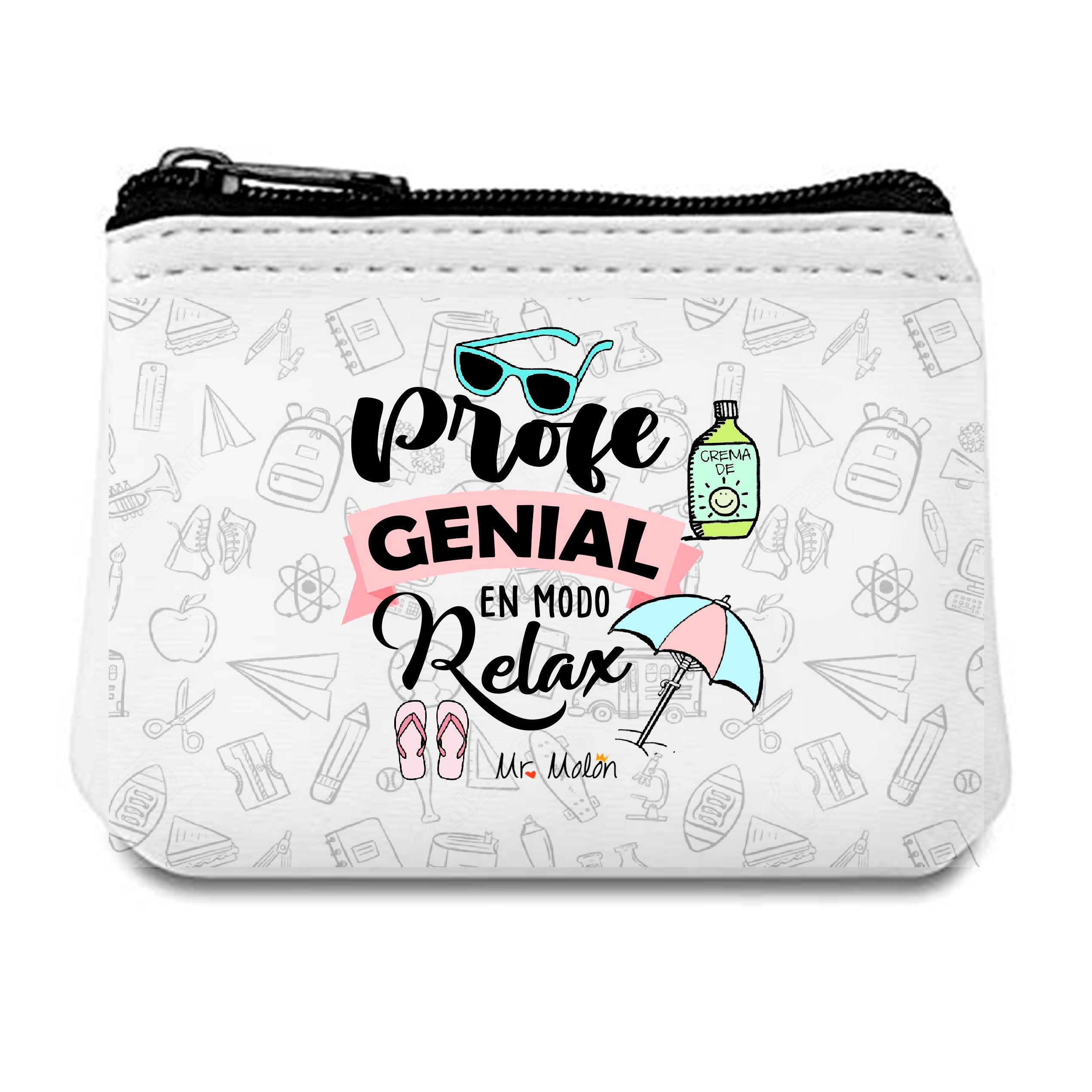 Kit de Regalo "Profe Genial en Modo Relax" con Tote Bag, Botella y Neceser | Mr. Molón