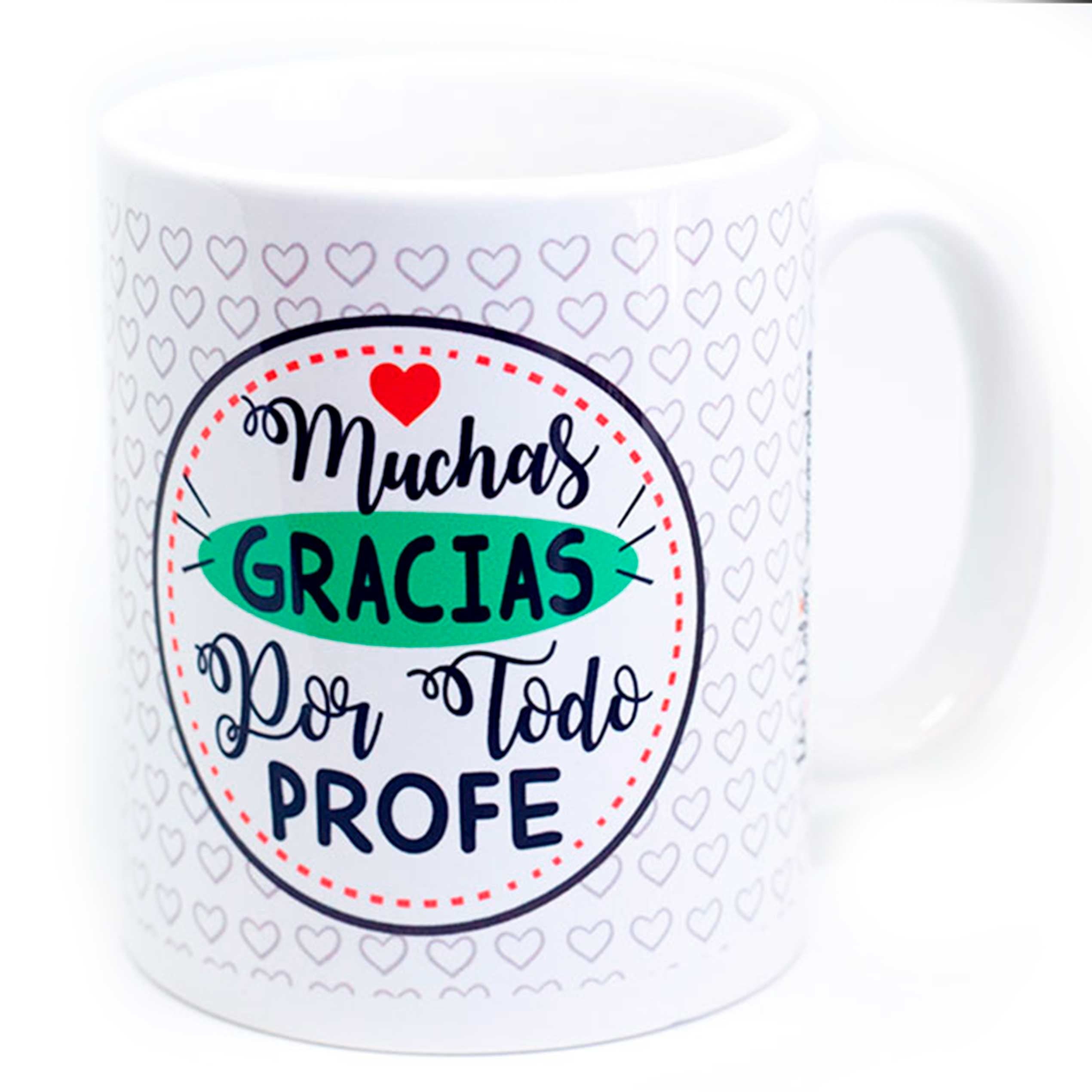 Taza Profe pizarra "MUCHAS GRACIAS POR TODO PROFE"