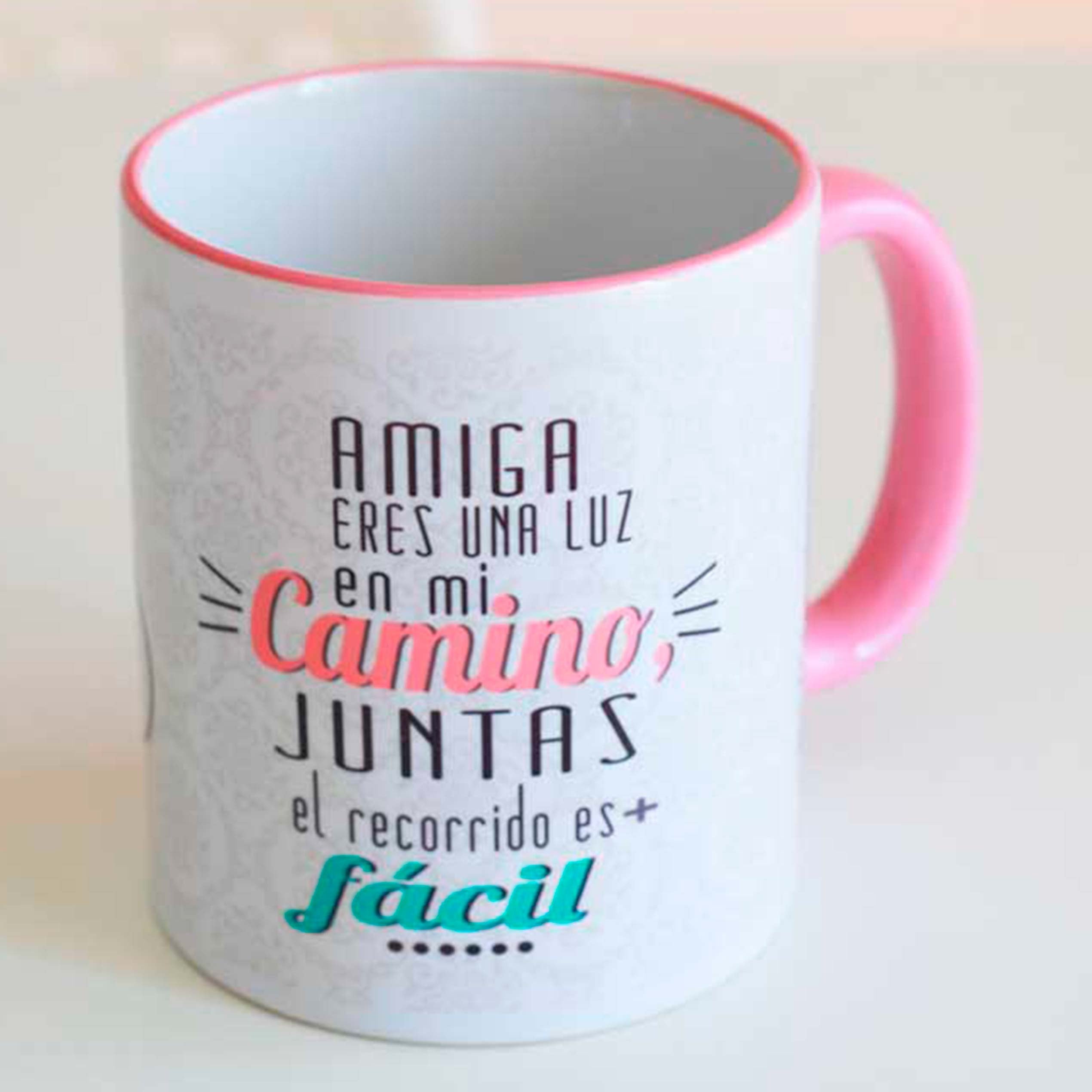 Taza amiga "eres una luz en mi camino"