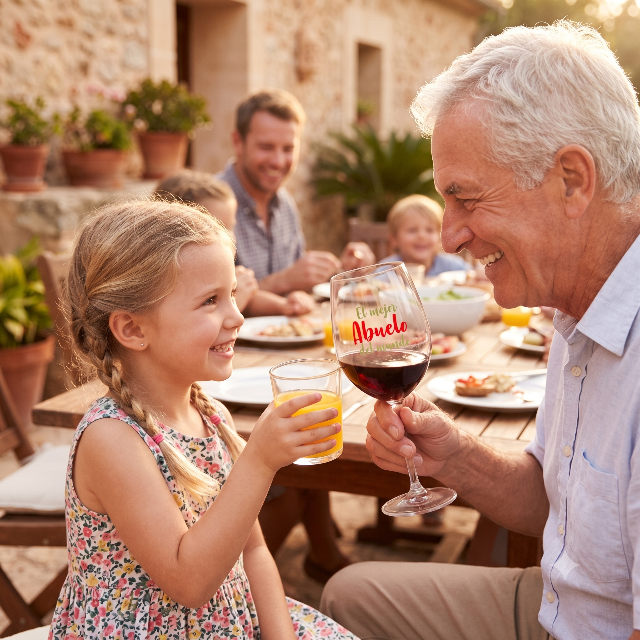Copa de Vino Personalizada "El Mejor Abuelo del Mundo" | Regalo Original
