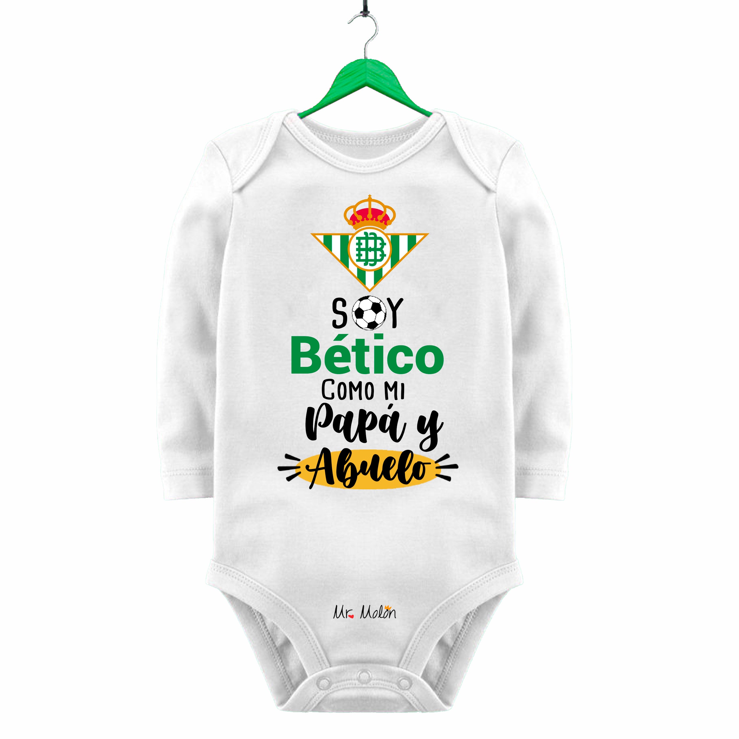 BODY FUTBOL BEBE BETIS PAPÁ Y ABUELO