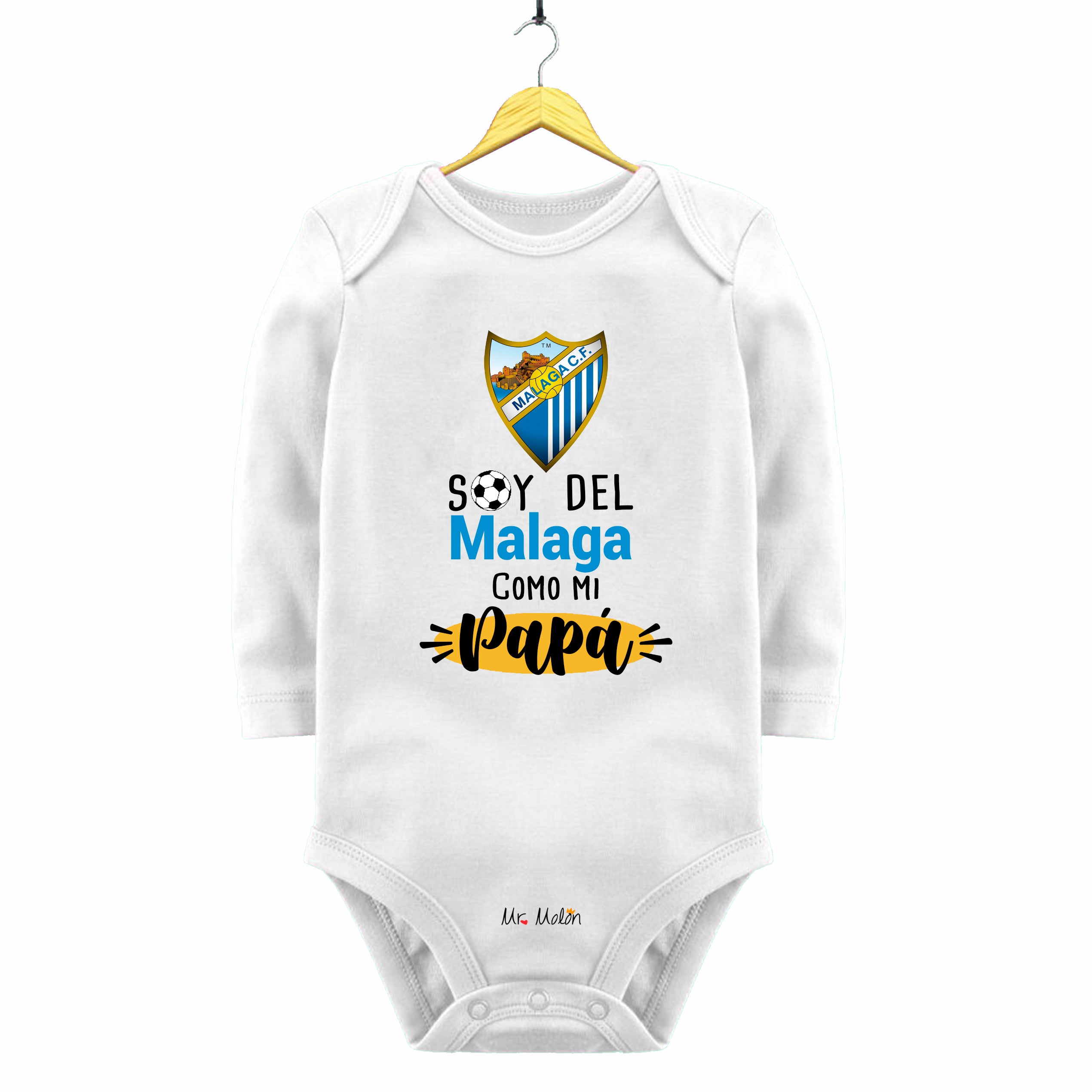 BODY FUTBOL BEBE MÁLAGA PAPÁ