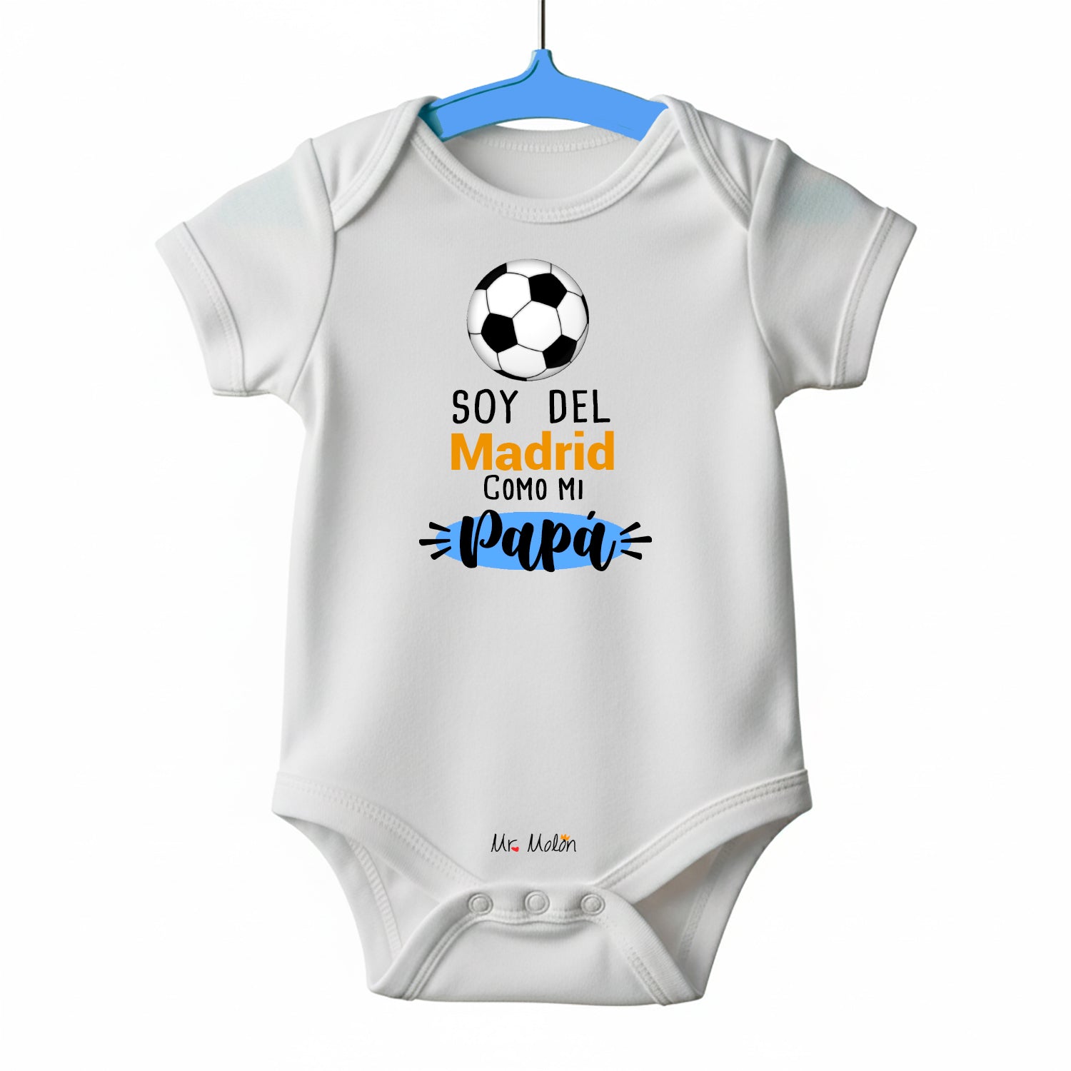 BODY FUTBOL SOY DEL MADRID COMO MI PAPA Y ABUELO