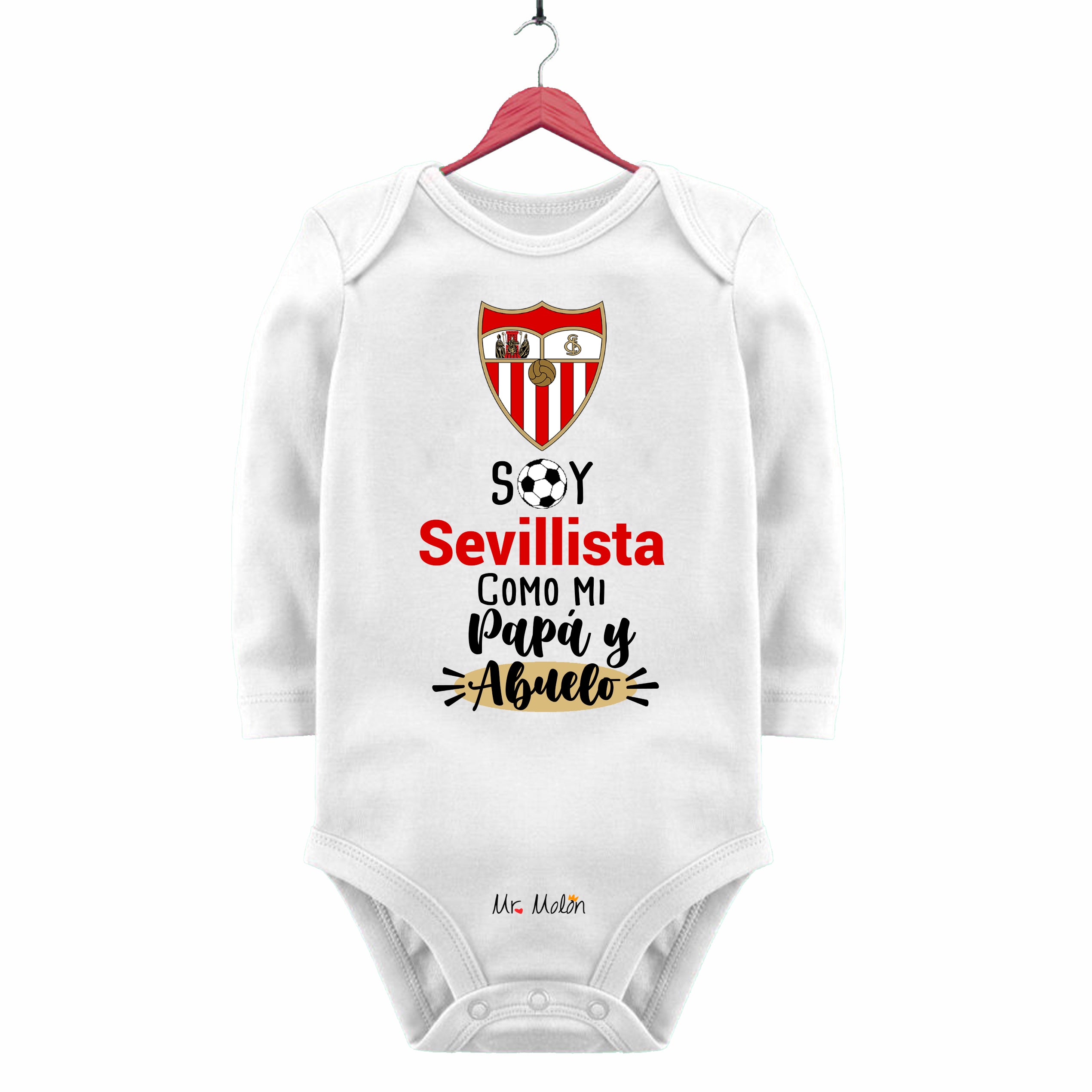 BODY FUTBOL BEBE SEVILLA PAPÁ Y ABUELO