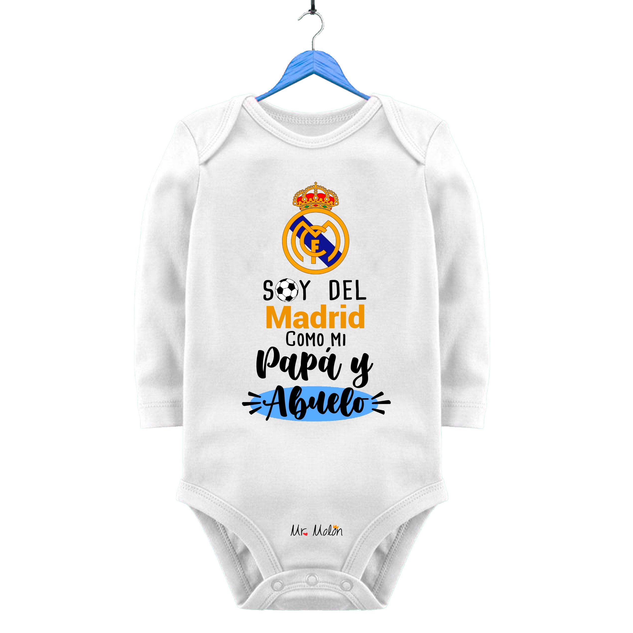BODY FUTBOL BEBE MADRID PAPÁ Y ABUELO