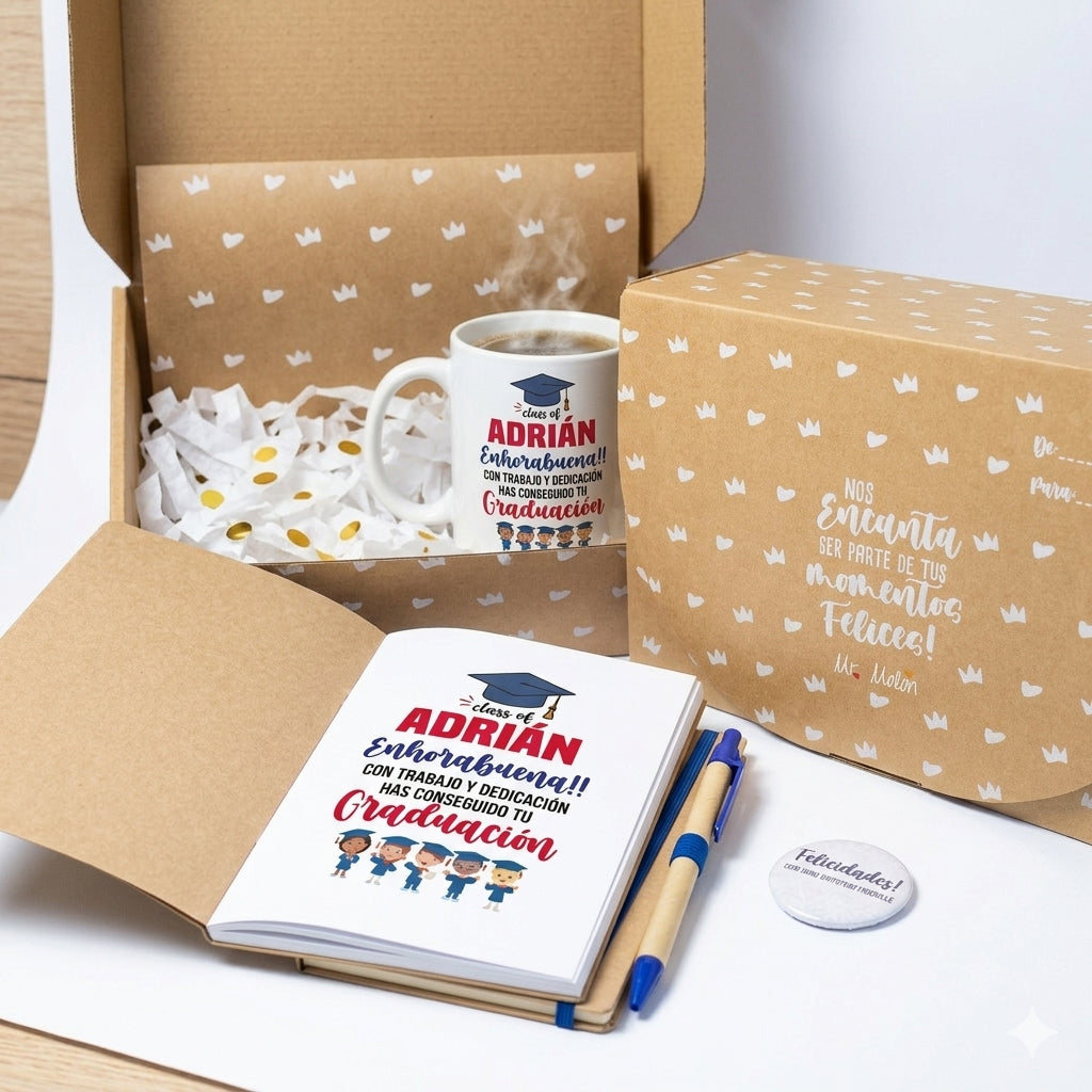Pack Graduación Personalizado con taza personalizada (Mín. 12 uds) un Recuerdo inolvidable