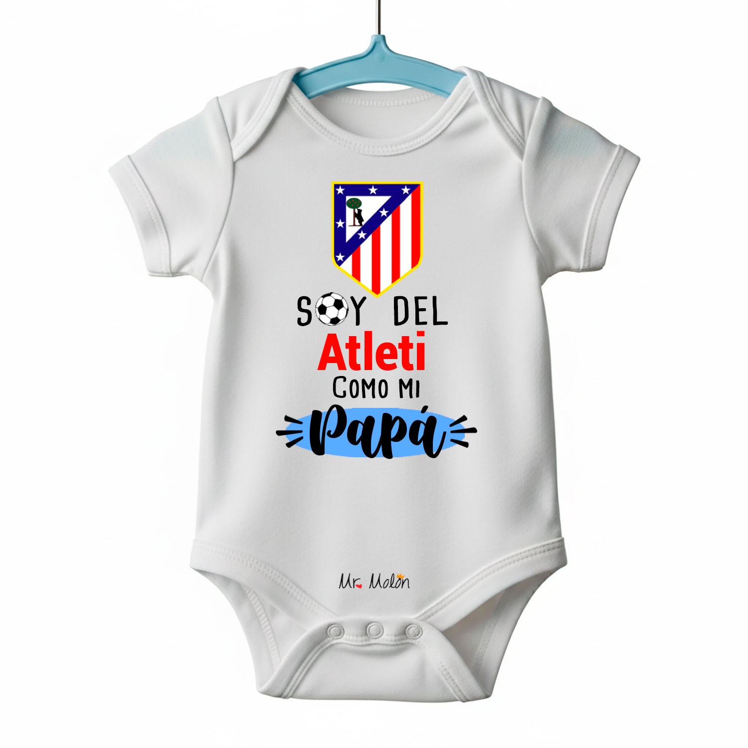 BODY FUTBOL BEBE ATLETI COMO MI PAPÀ