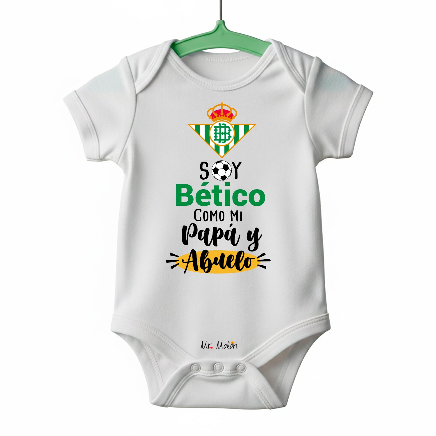 BODY FUTBOL BEBE BETIS PAPÁ Y ABUELO