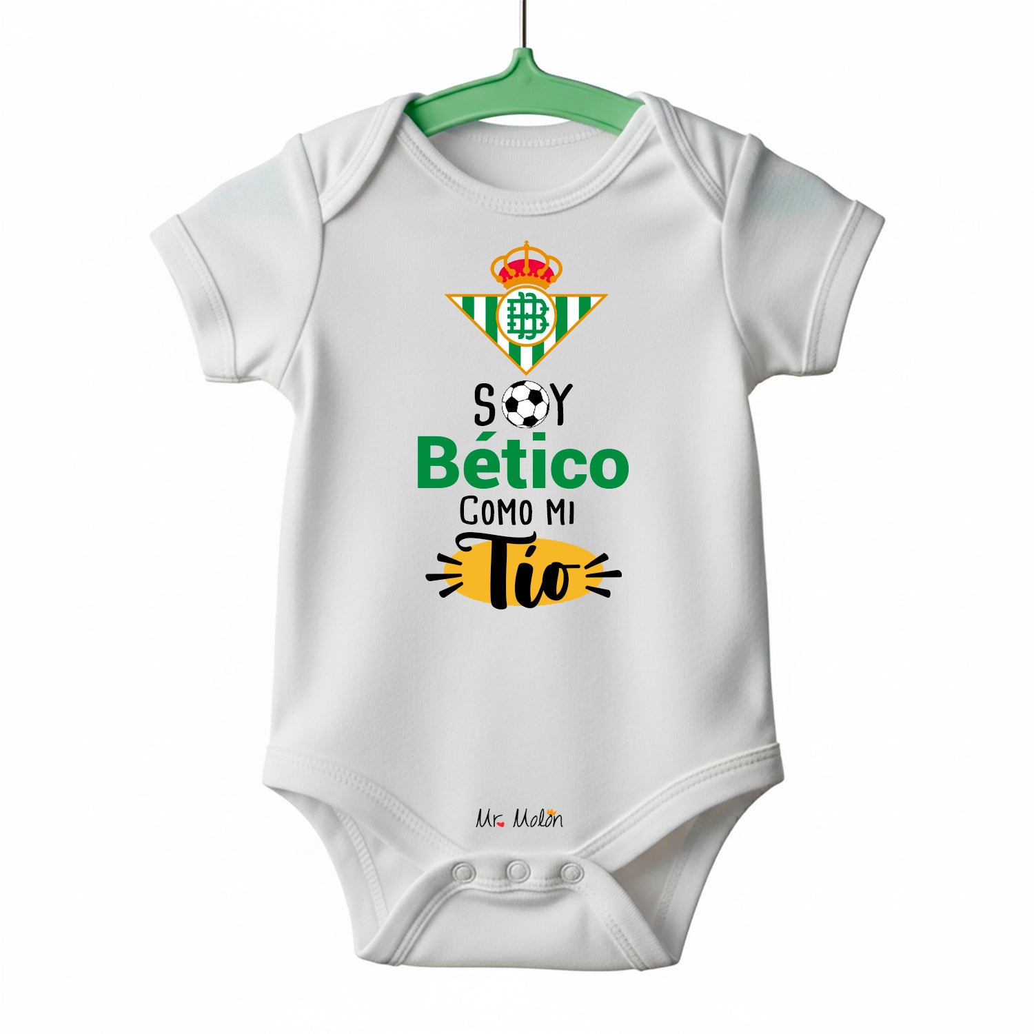 BODY FUTBOL BEBE SOY DEL BETIS COMO MI TIO