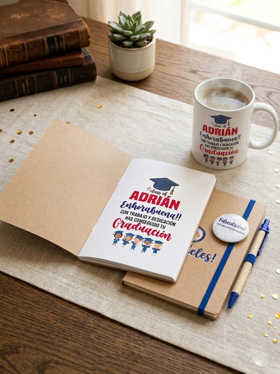 Pack Graduación Personalizado con taza personalizada (Mín. 12 uds) un Recuerdo inolvidable