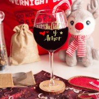 Copa de vino con mensaje, copas con mensajes orginales regalos Navidad  Nochevieja