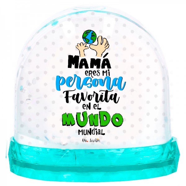 Bola de Nieve Personalizada Feliz Día de La Madre + Foto - Mint