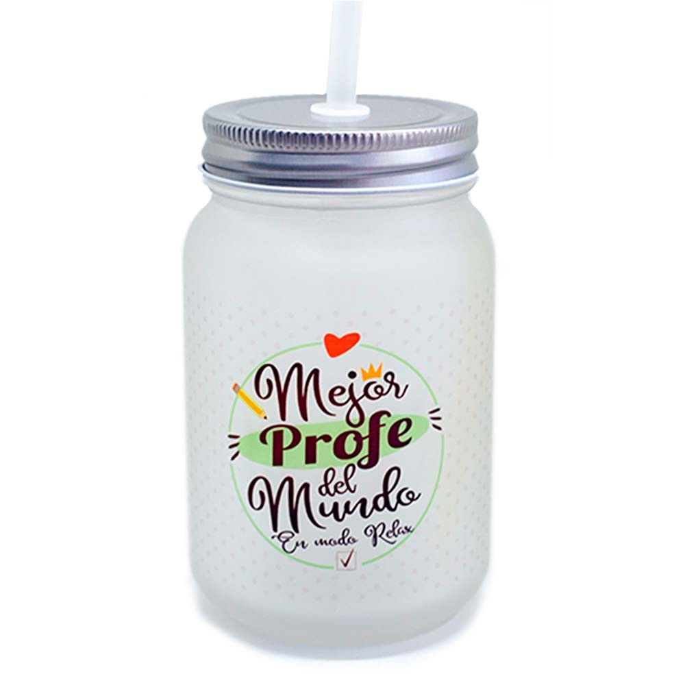 Jarra smoothie "Mejor profe del mundo en modo relax"